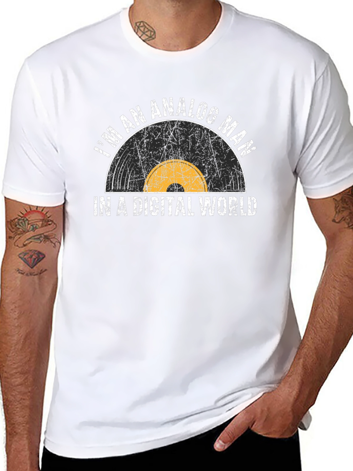 Analog Man Digital World Graphic Tee