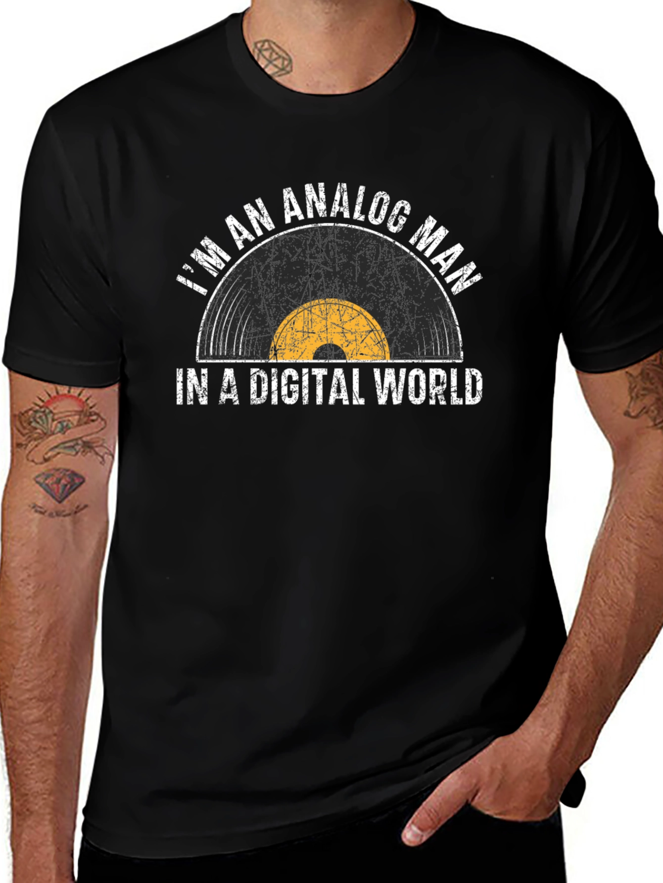 Analog Man Digital World Graphic Tee