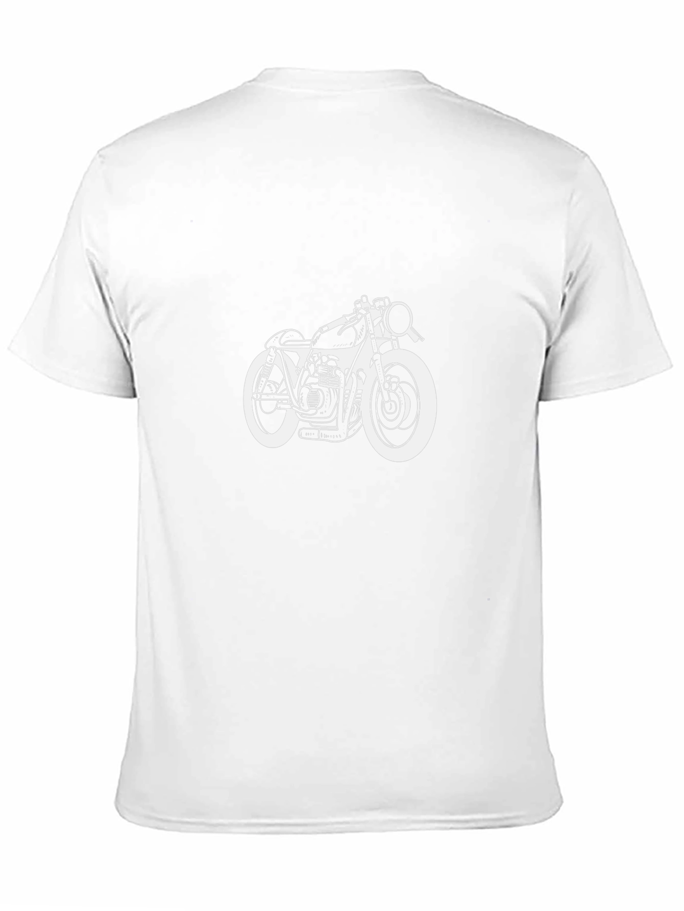 Motorcycle Graphic Tee - Black Cotton T-Shirt