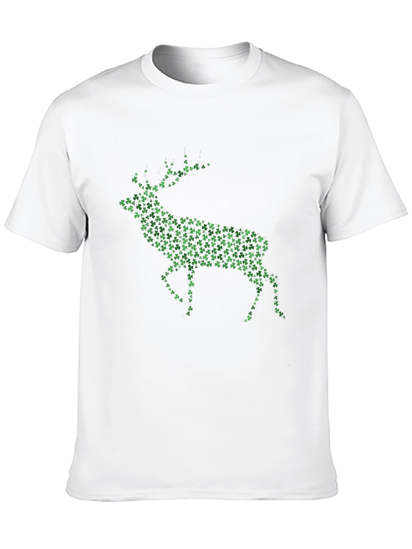 St. Patricks Day Deer Clover Graphic T-Shirt