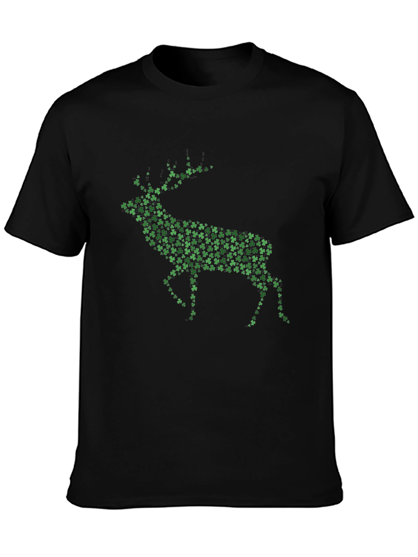 St. Patricks Day Deer Clover Graphic T-Shirt