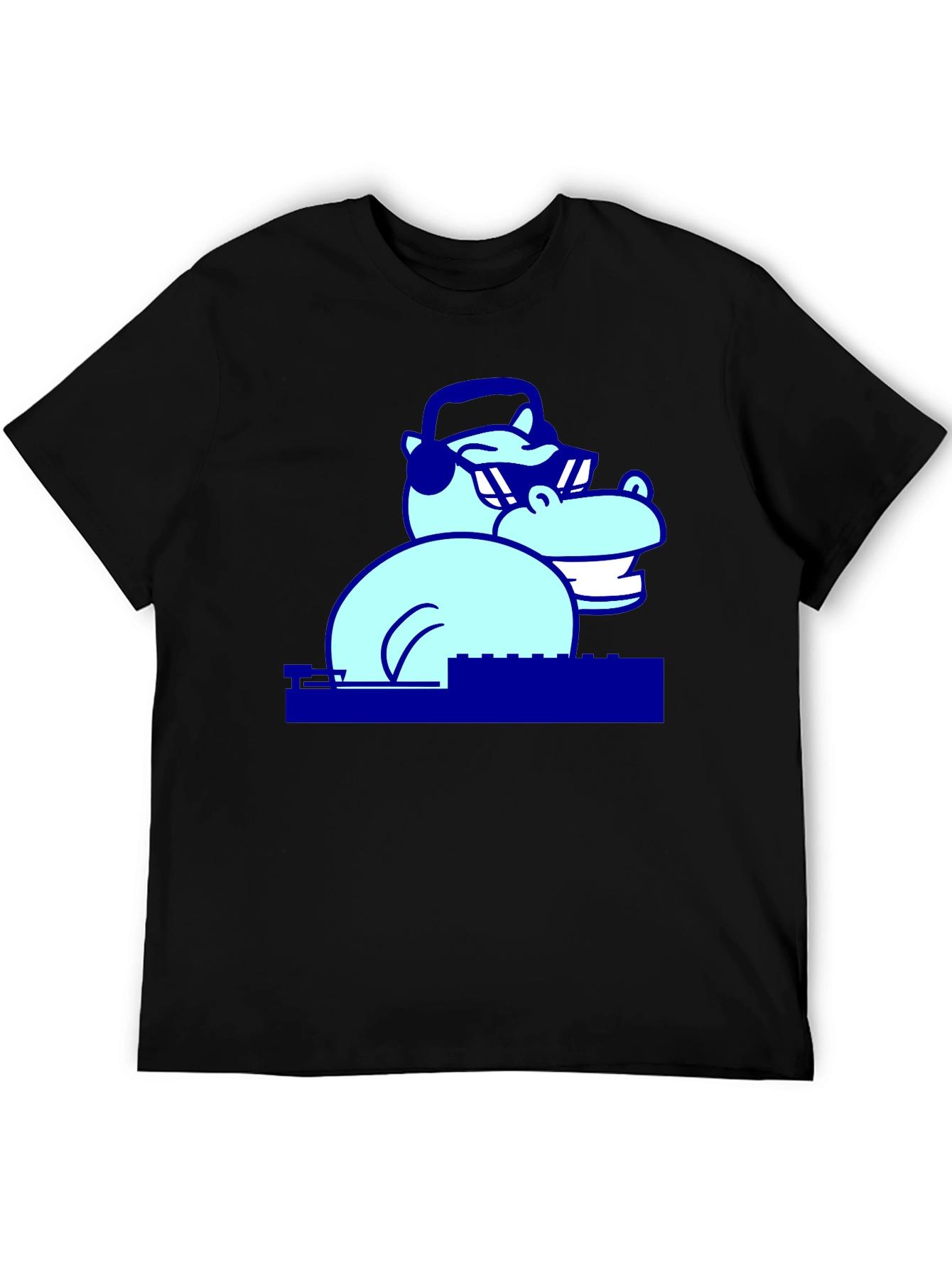 Cool Hippo DJ Graphic T-Shirt