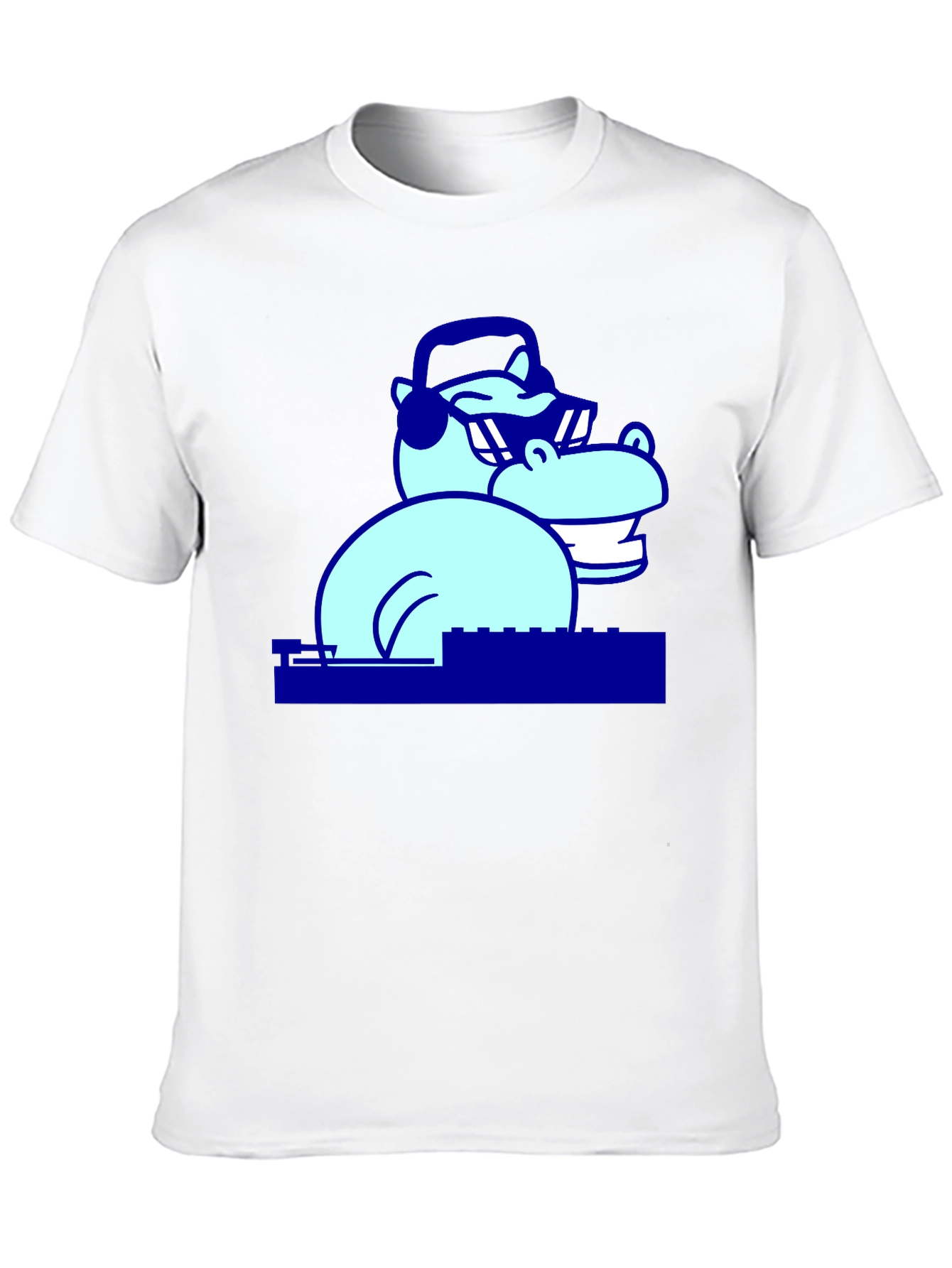Cool Hippo DJ Graphic T-Shirt