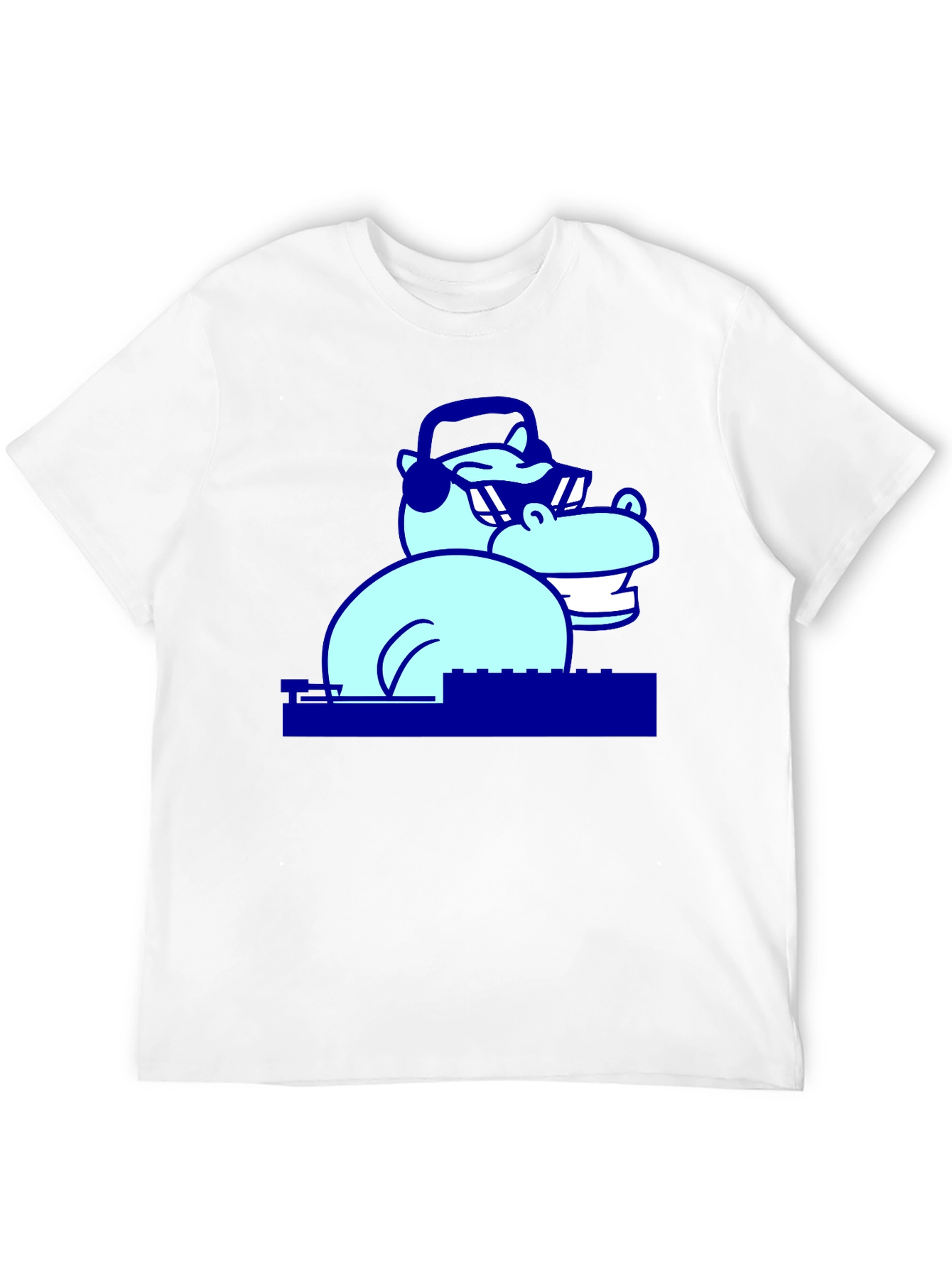 Cool Hippo DJ Graphic T-Shirt