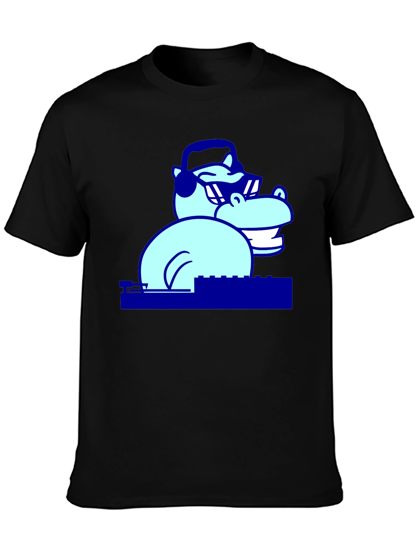 Cool Hippo DJ Graphic T-Shirt
