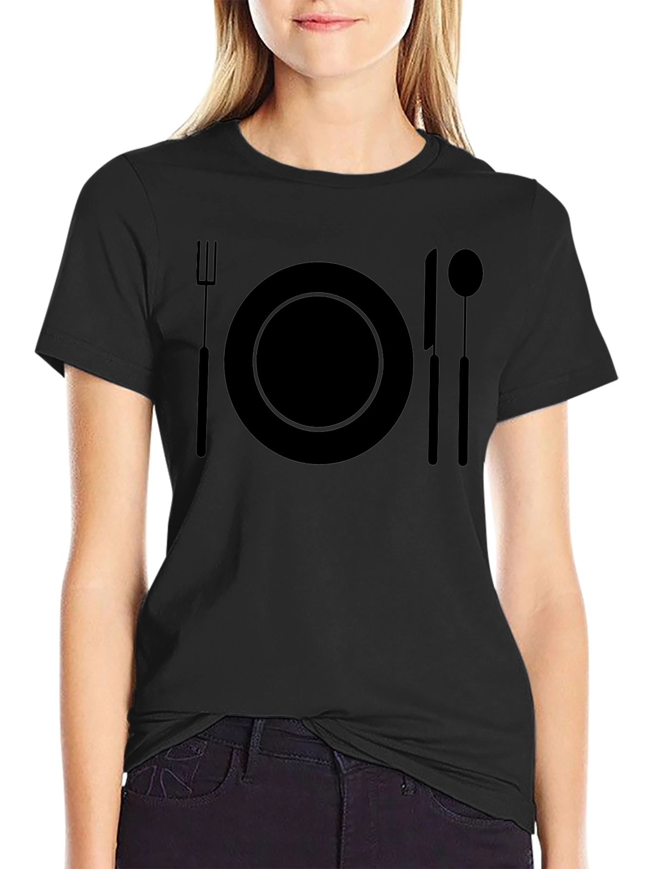 Dinner Time T-Shirt - Black Graphic Tee