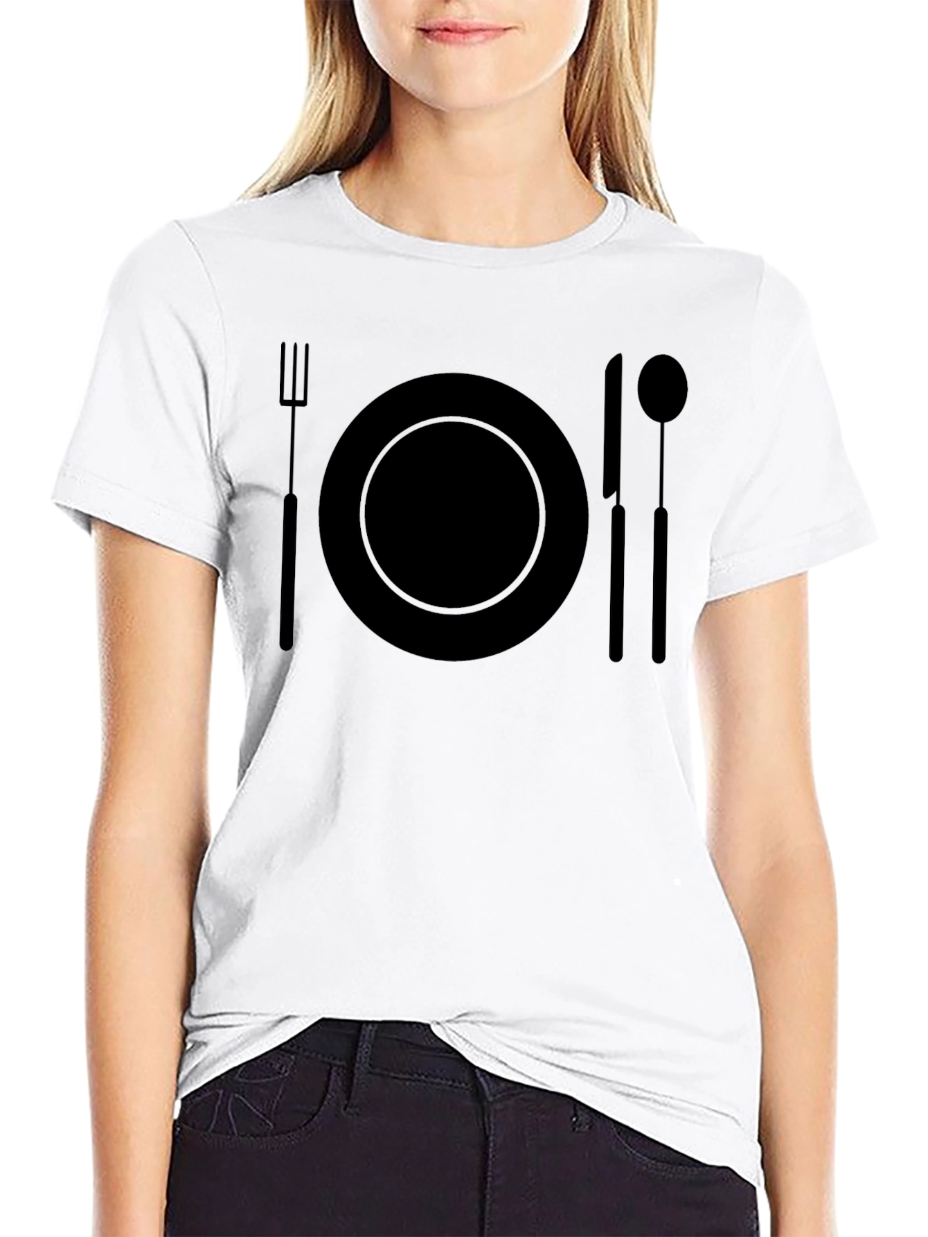 Dinner Time T-Shirt - Black Graphic Tee