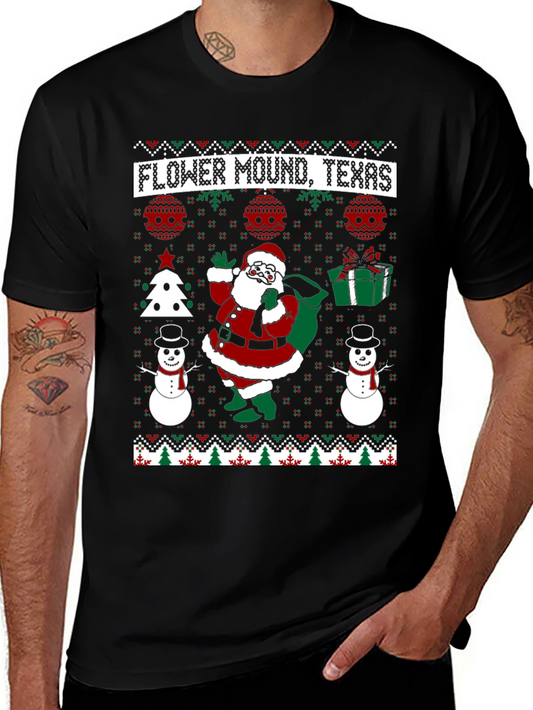 Flower Mound Texas Christmas Ugly T-Shirt