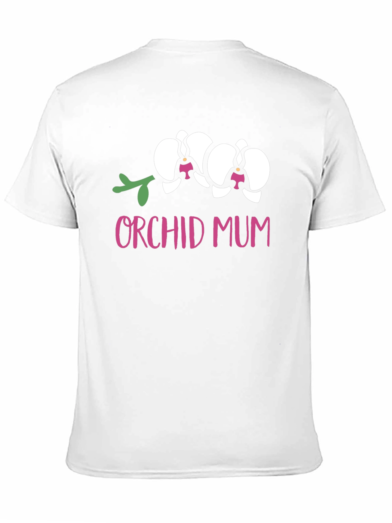 Orchid Mum Graphic Tee - Black Cotton T-Shirt