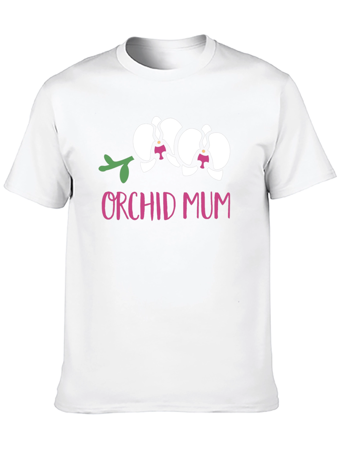 Orchid Mum Graphic Tee - Black Cotton T-Shirt