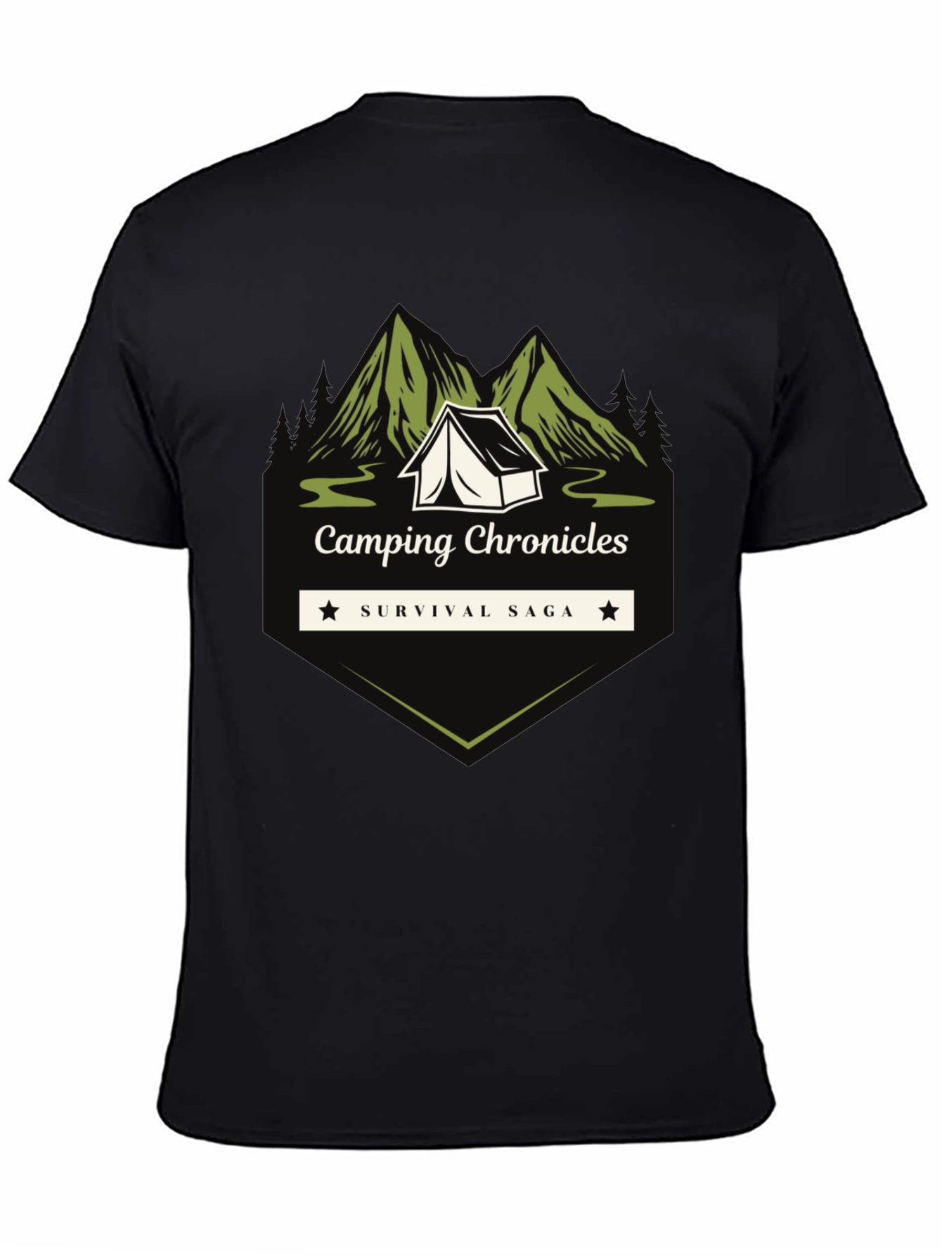 Camping Chronicles Survival Saga Graphic T-Shirt