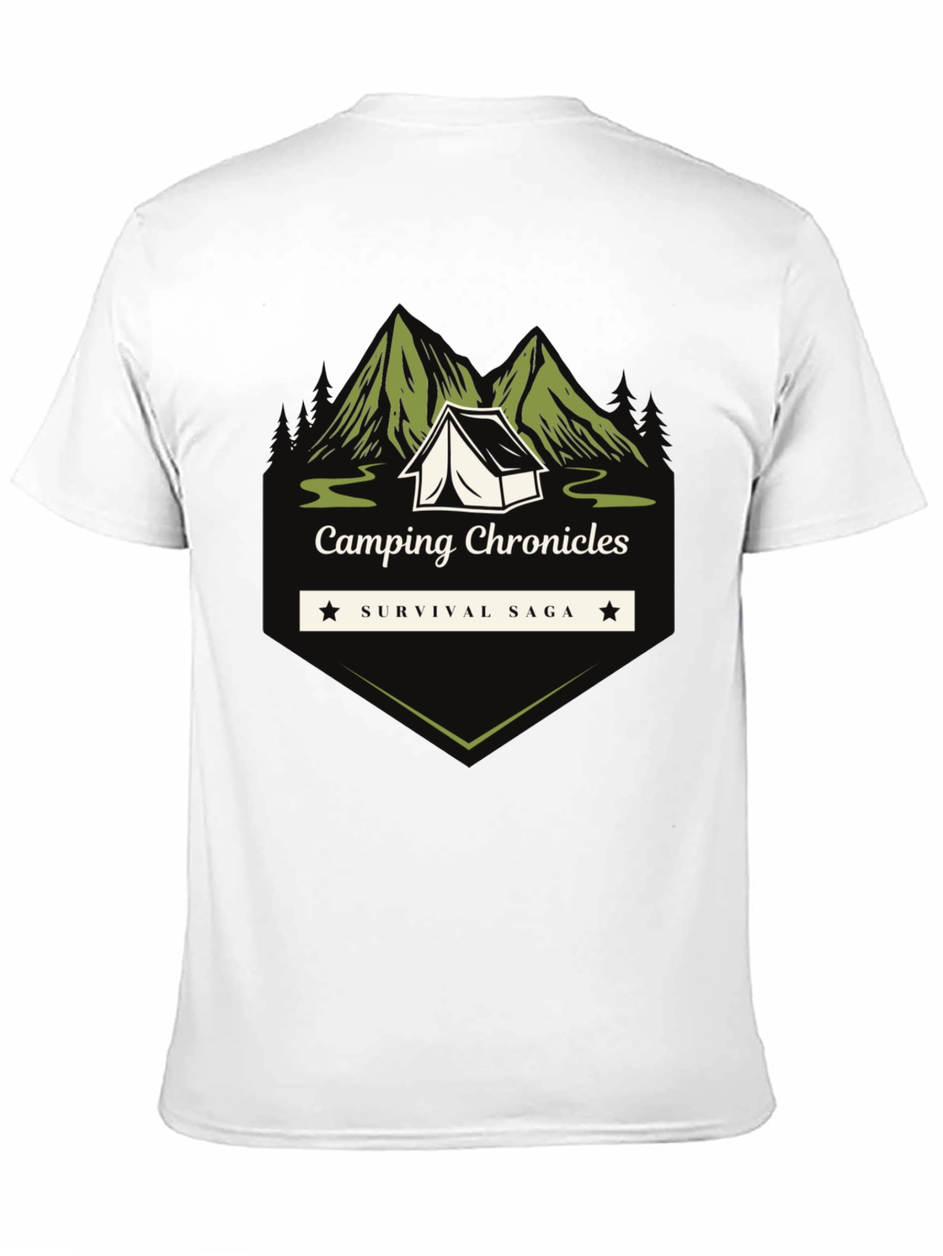 Camping Chronicles Survival Saga Graphic T-Shirt