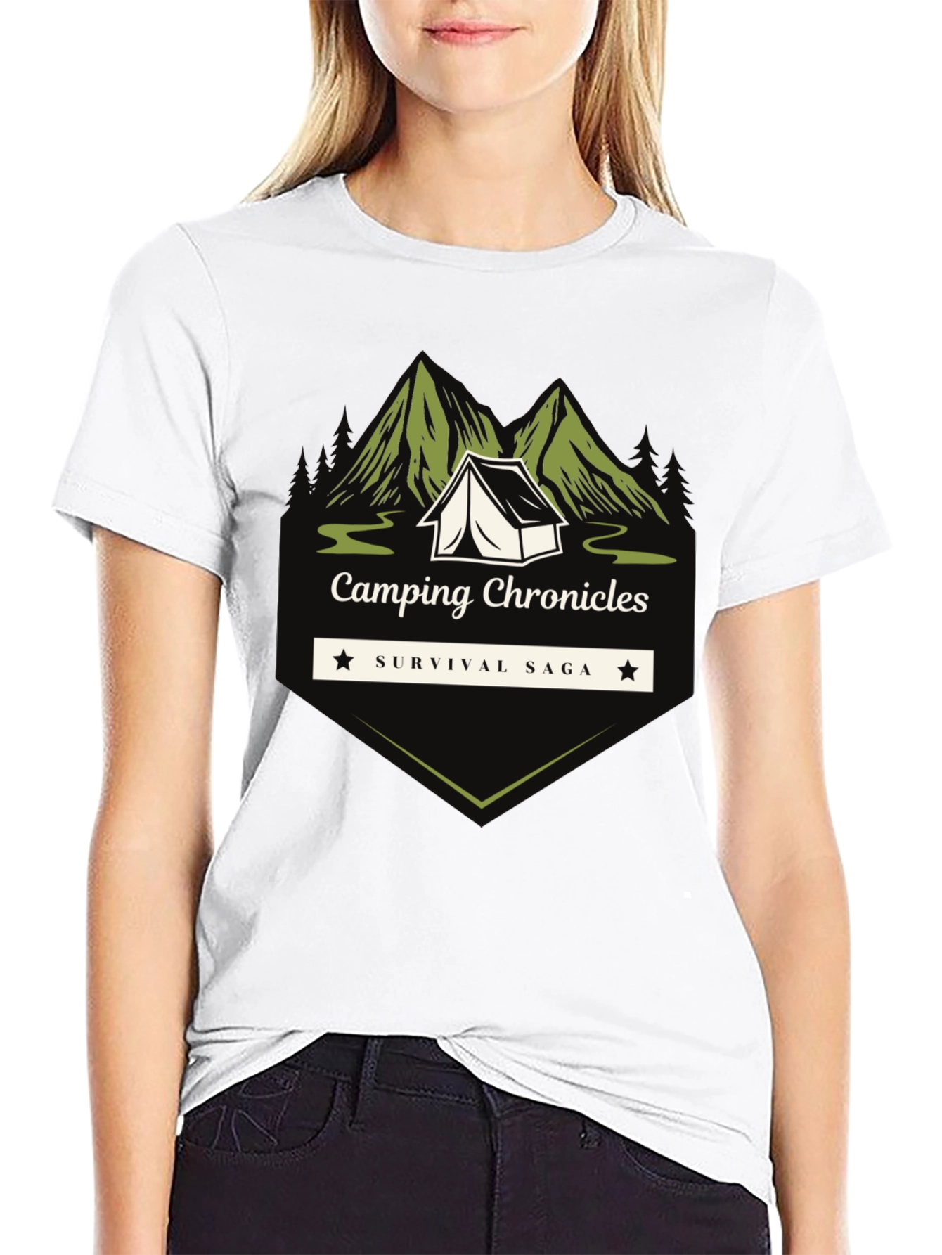 Camping Chronicles Survival Saga Graphic T-Shirt