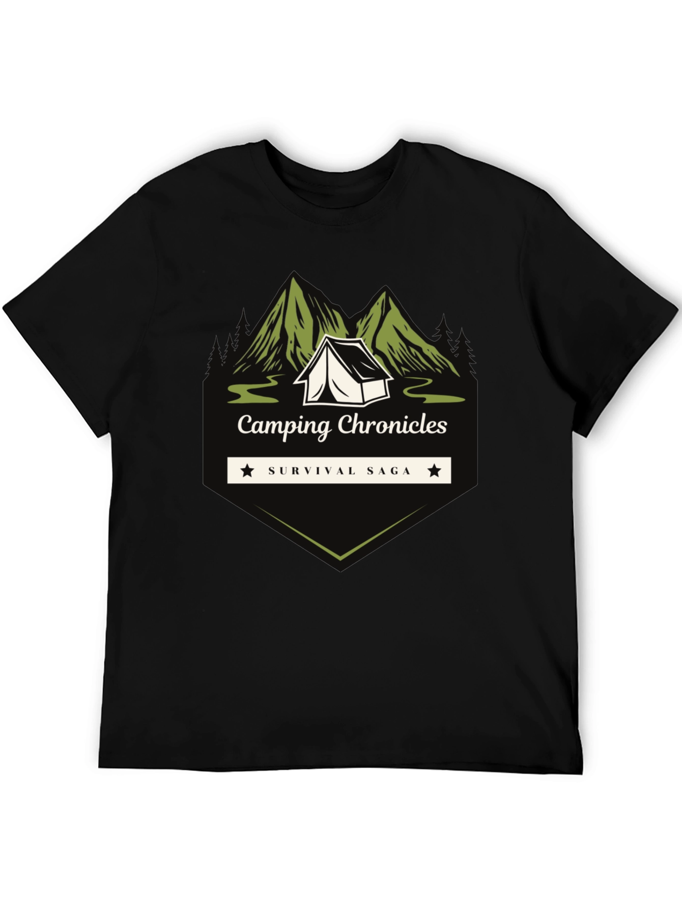 Camping Chronicles Survival Saga Graphic T-Shirt