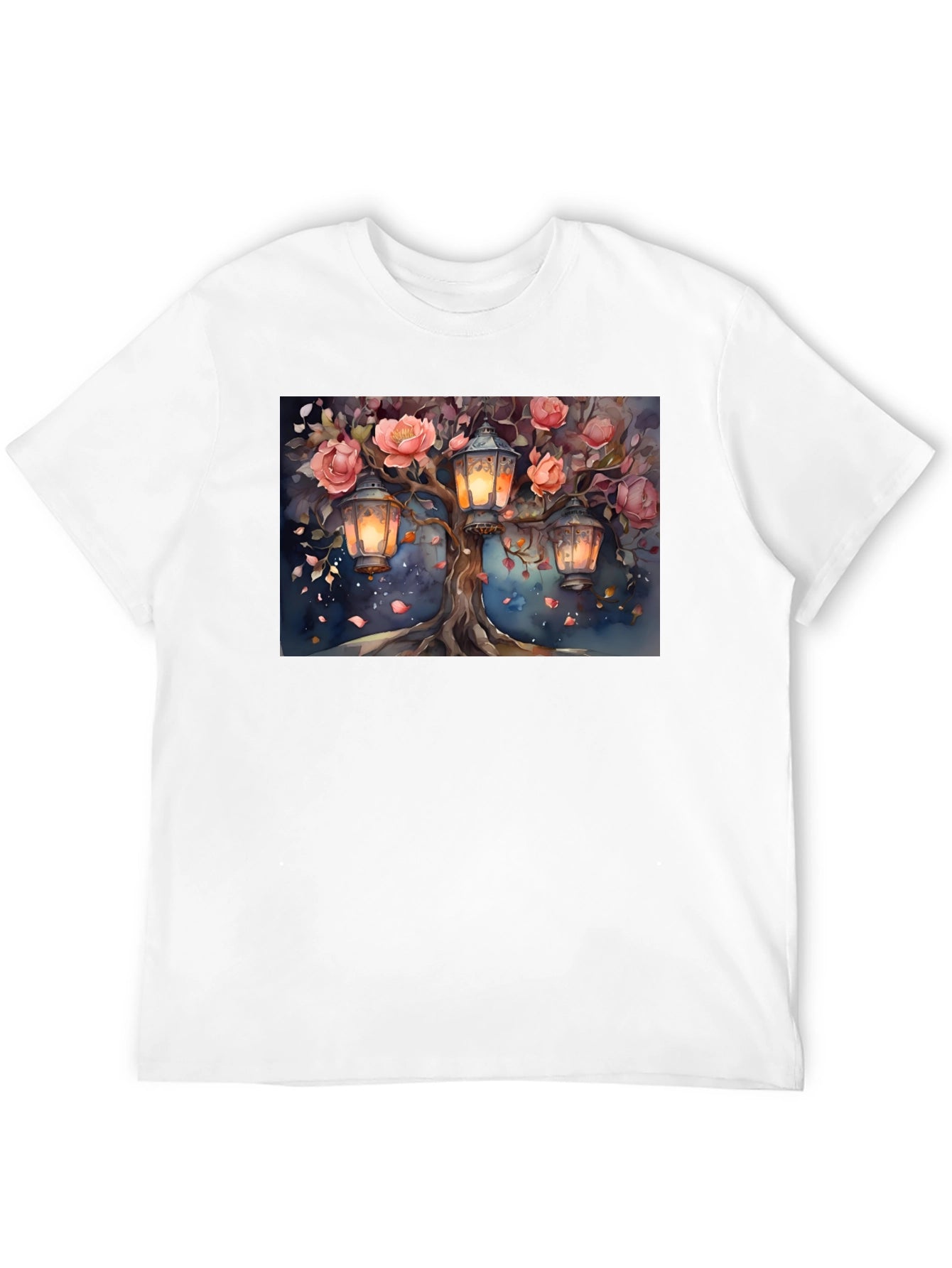 Floral Lantern Tree Graphic Tee