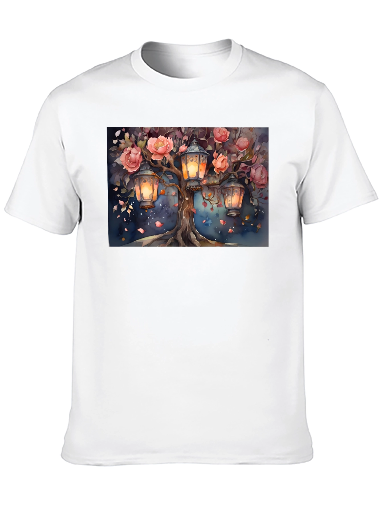 Floral Lantern Tree Graphic Tee