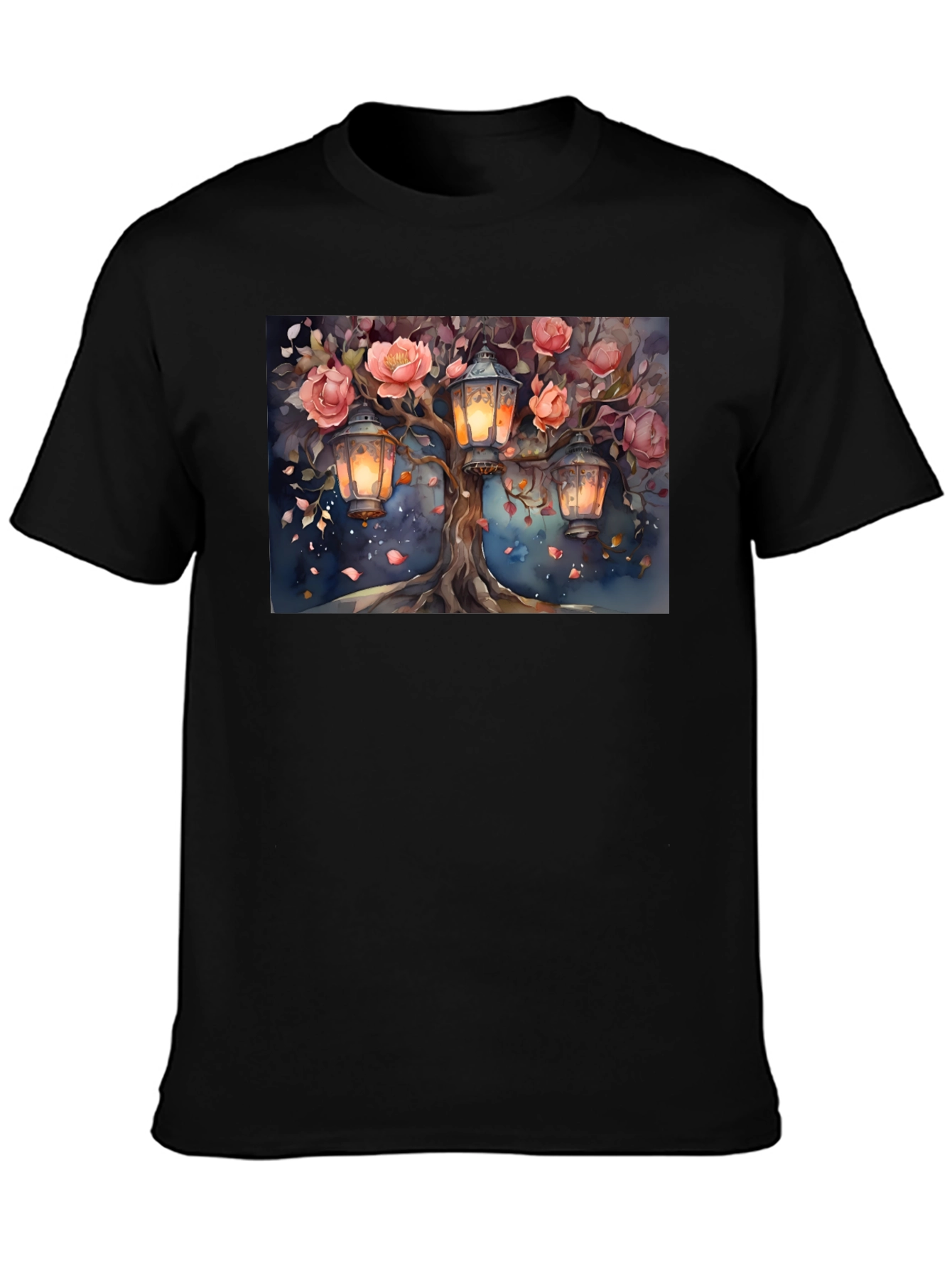 Floral Lantern Tree Graphic Tee