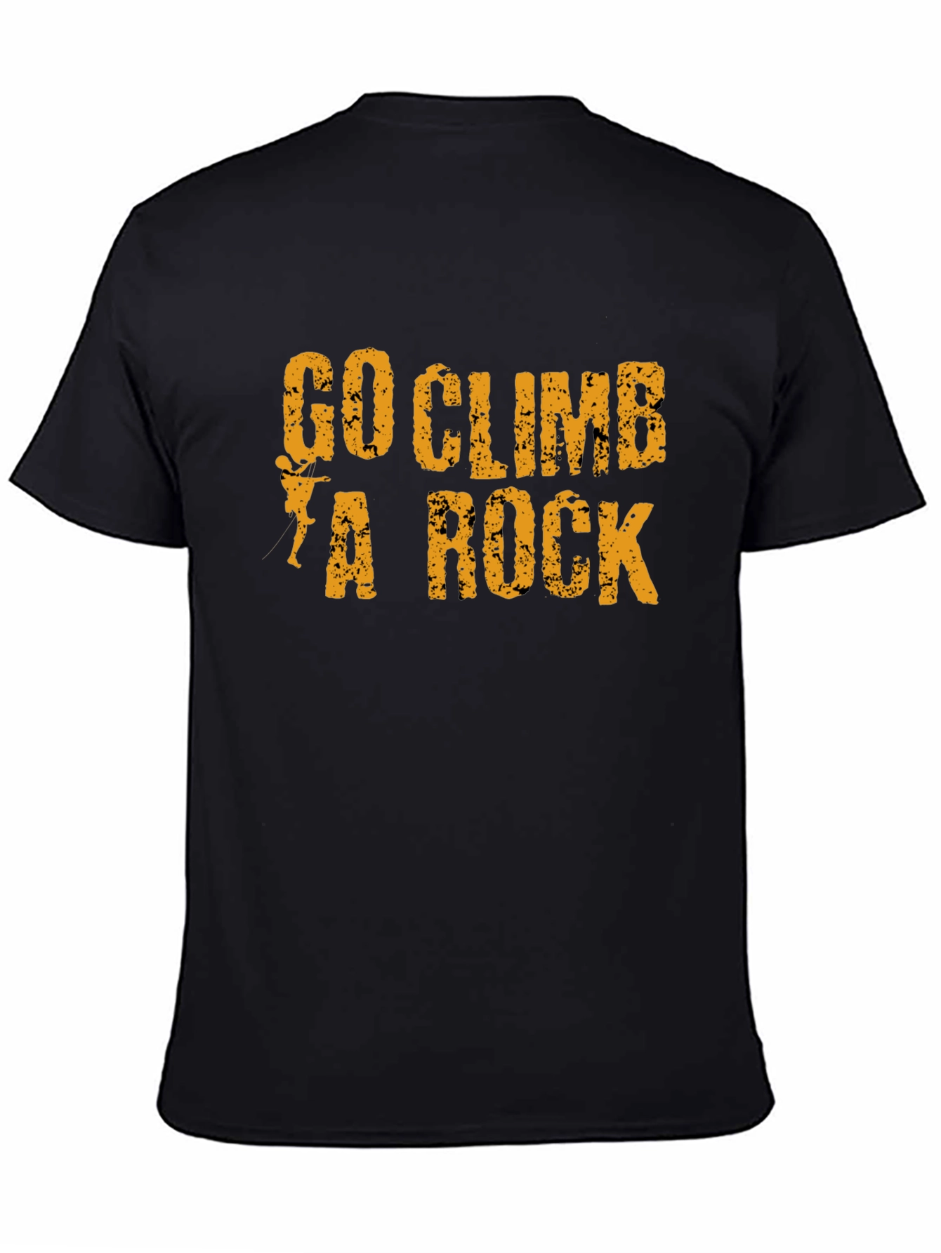 Go Climb A Rock Black Graphic T-Shirt