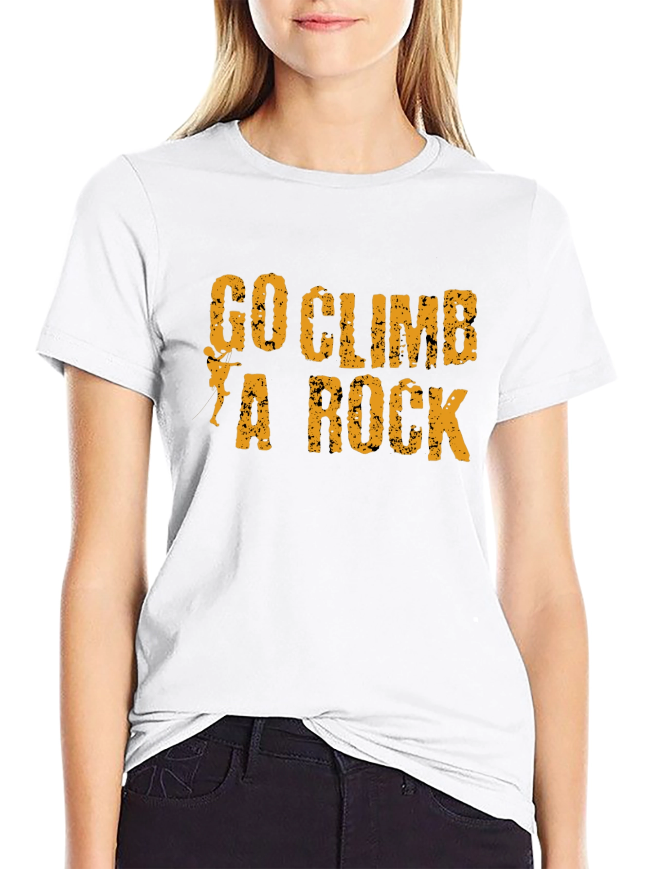 Go Climb A Rock Black Graphic T-Shirt
