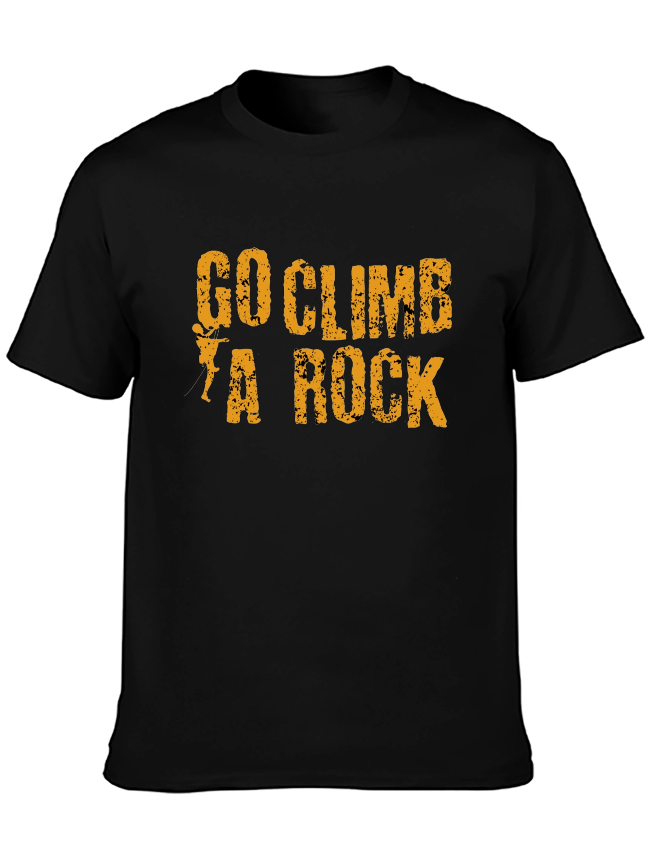 Go Climb A Rock Black Graphic T-Shirt