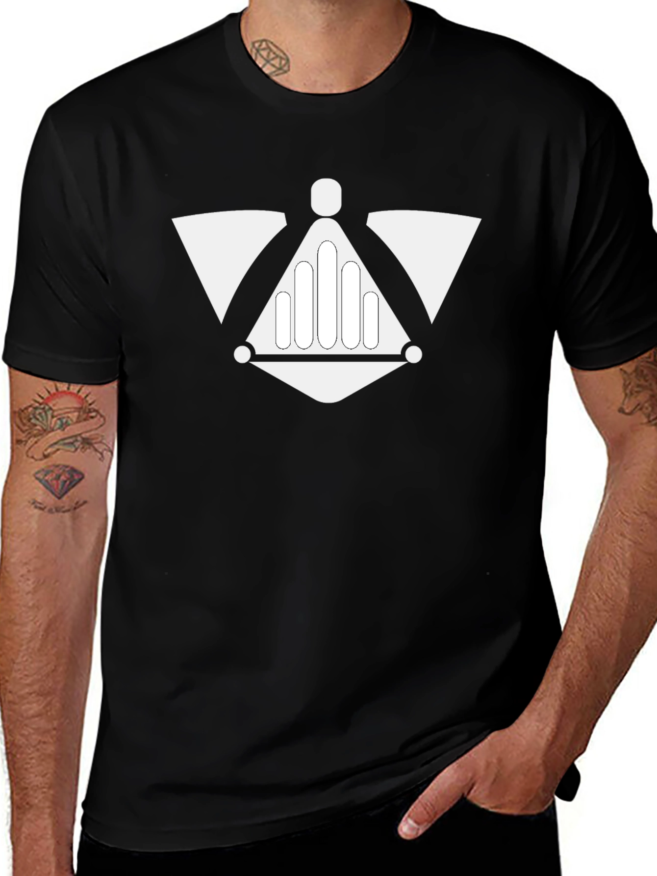 Geometric Icon Black T-Shirt