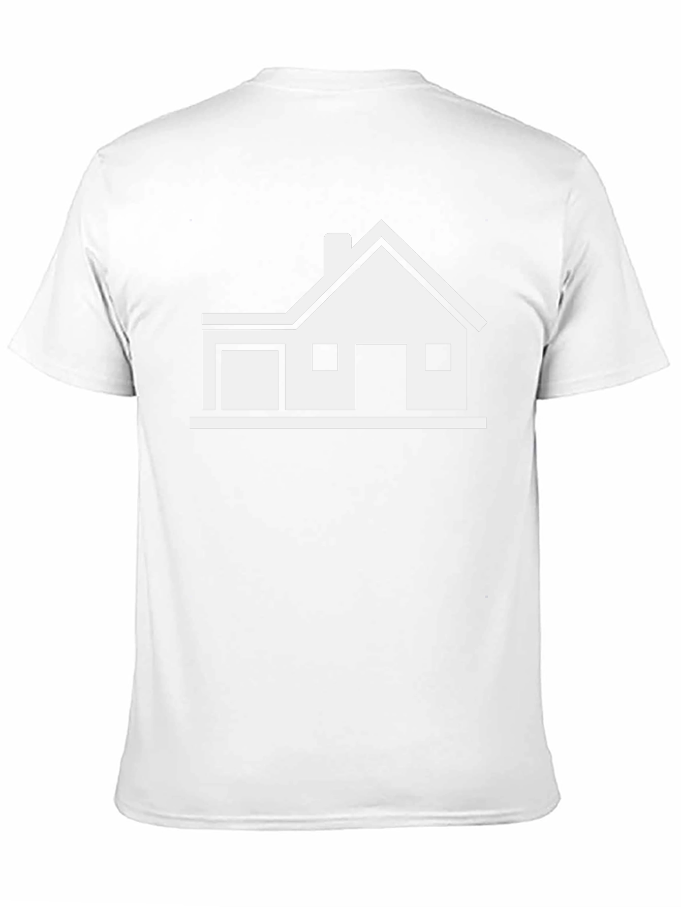Modern House Graphic Tee - Black Cotton Blend T-Shirt