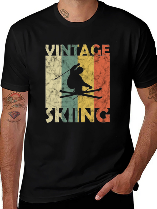 Vintage Skiing T-Shirt - Retro Style