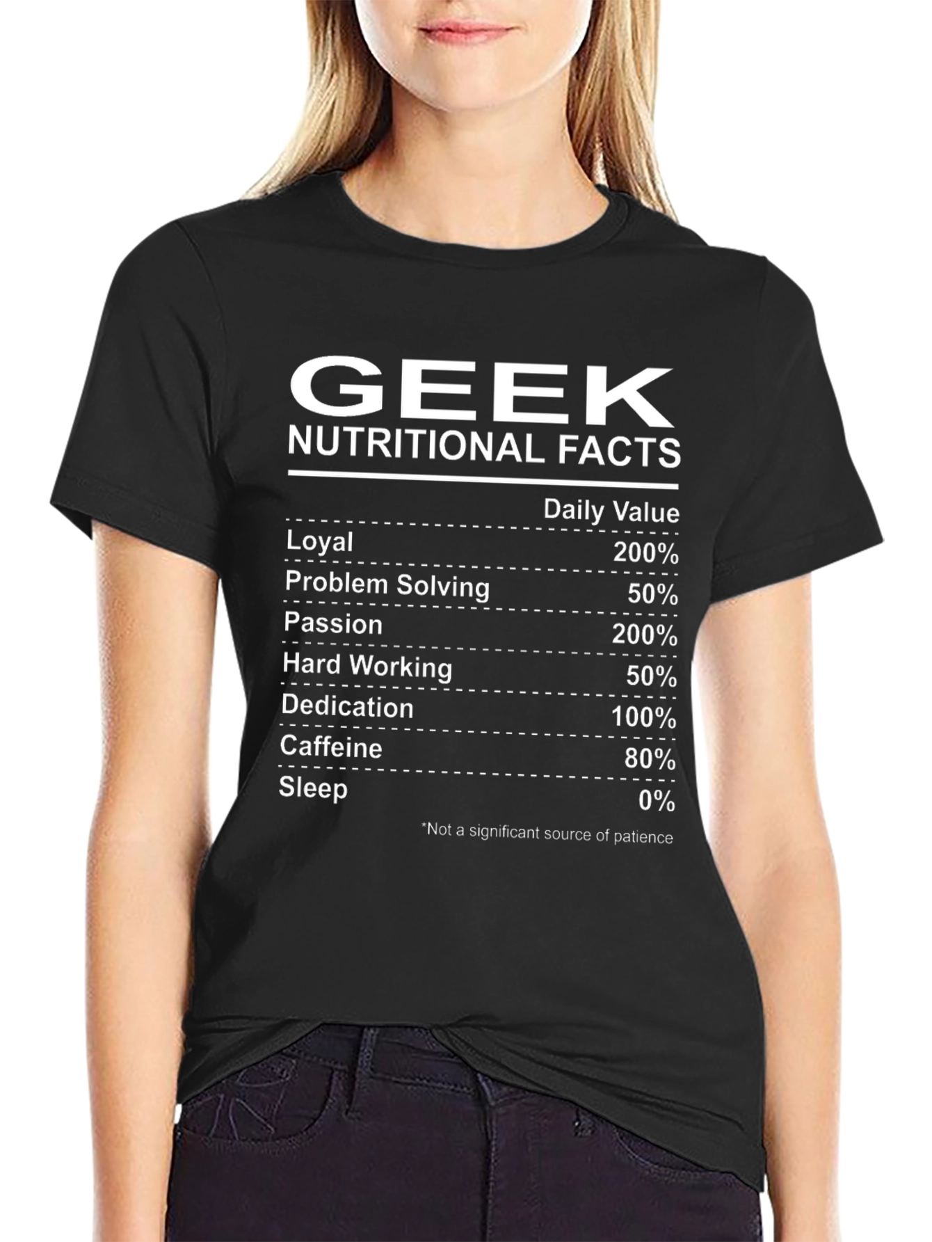 Geek Nutritional Facts T-Shirt