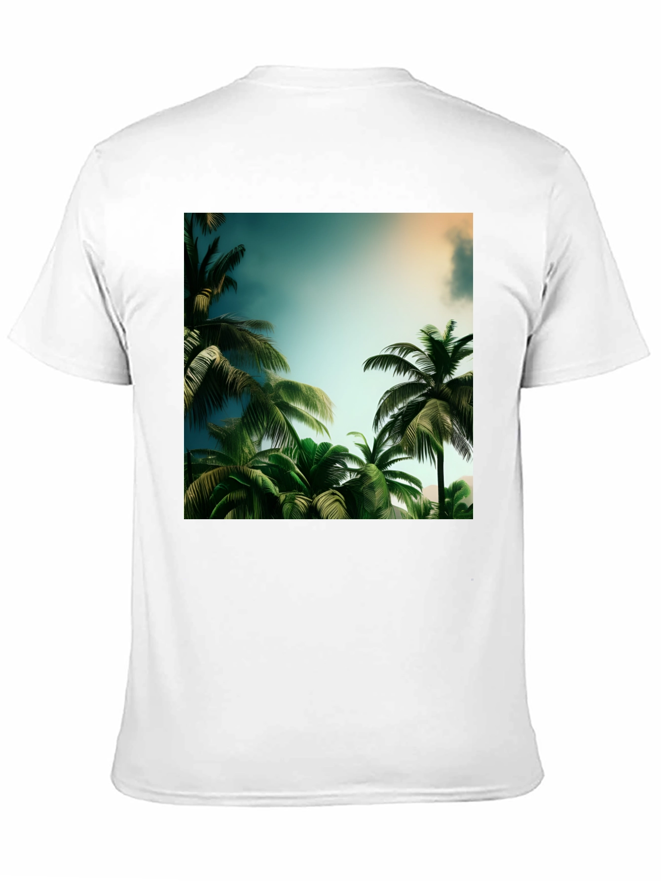 Tropical Palm Tree Graphic Black T-Shirt