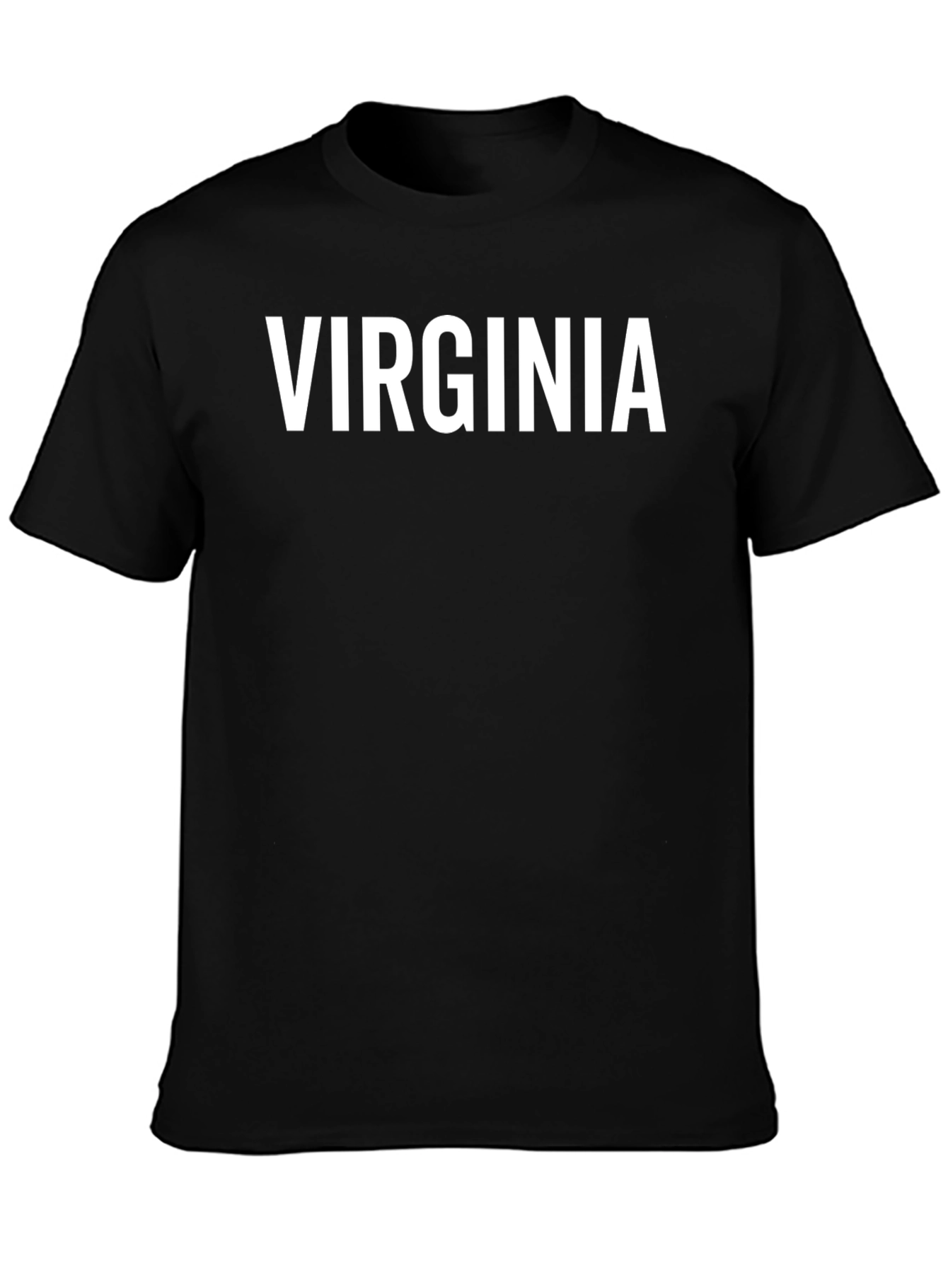 Virginia Text Graphic Black T-Shirt
