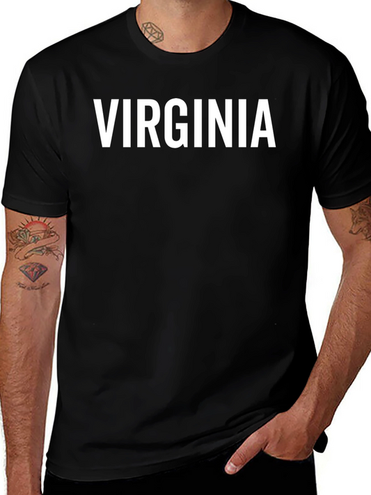 Virginia Text Graphic Black T-Shirt