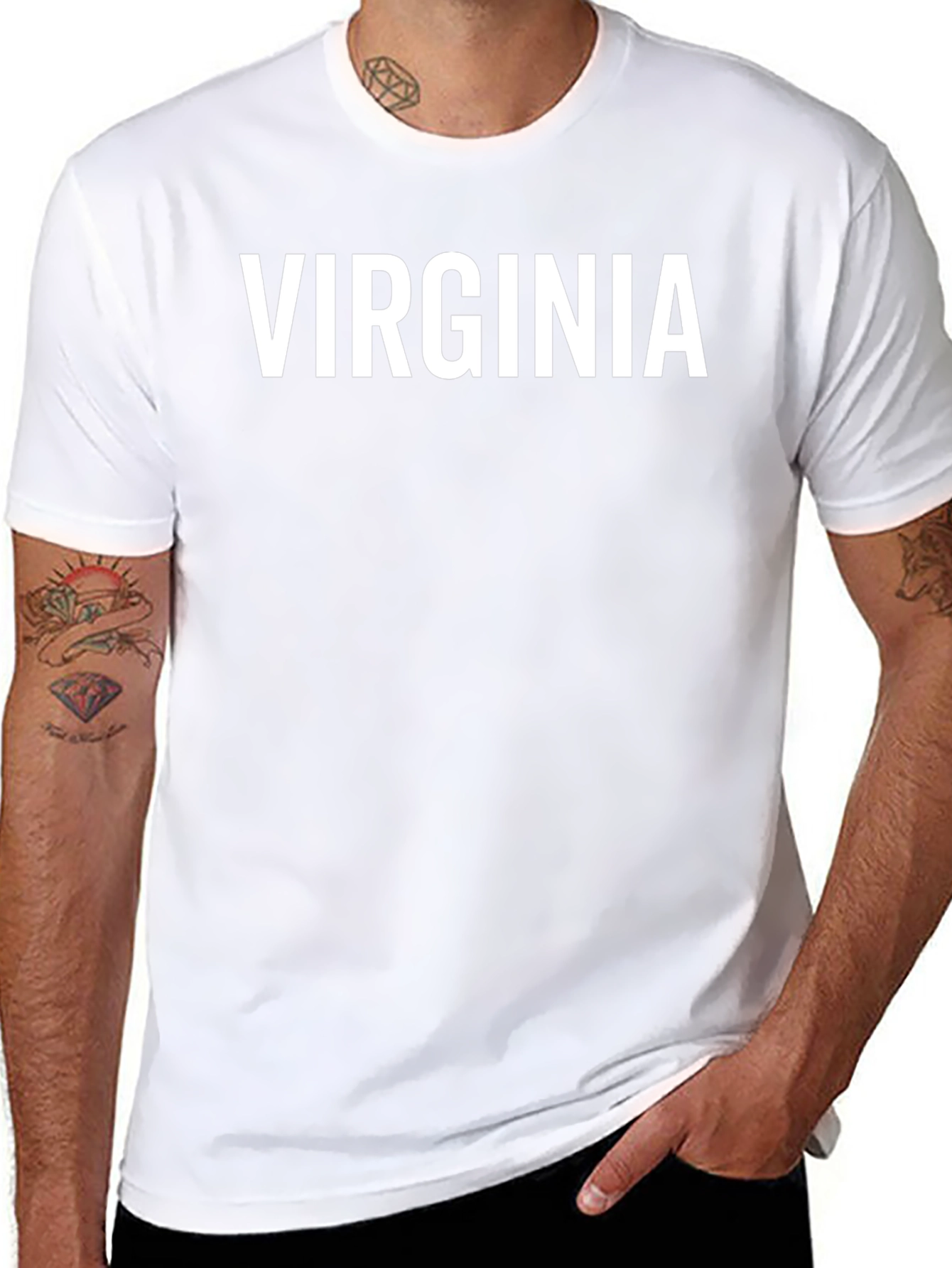 Virginia Text Graphic Black T-Shirt