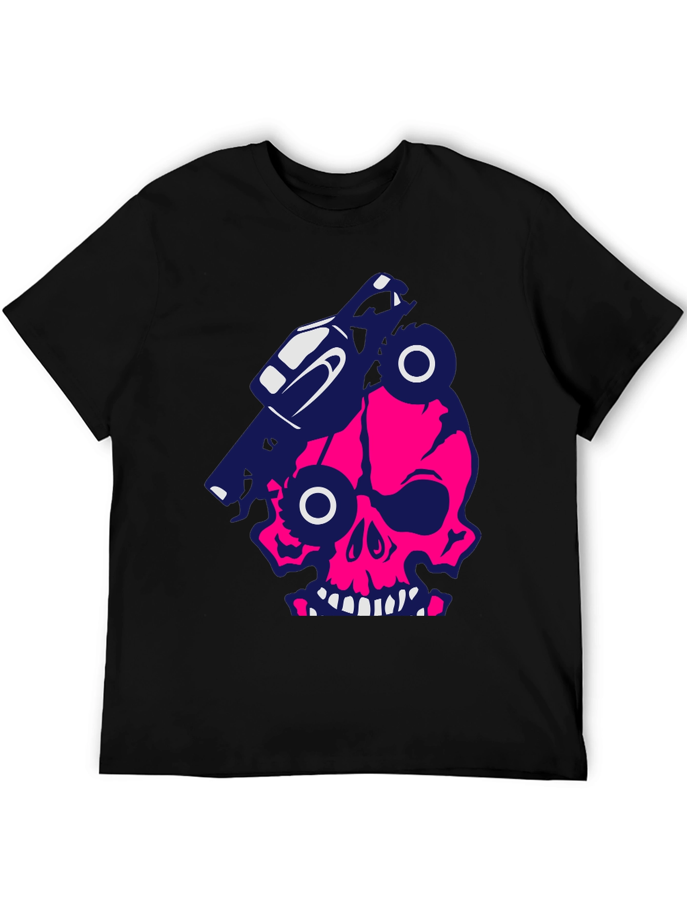 Skull Monster Truck Graphic Tee - Bold Style