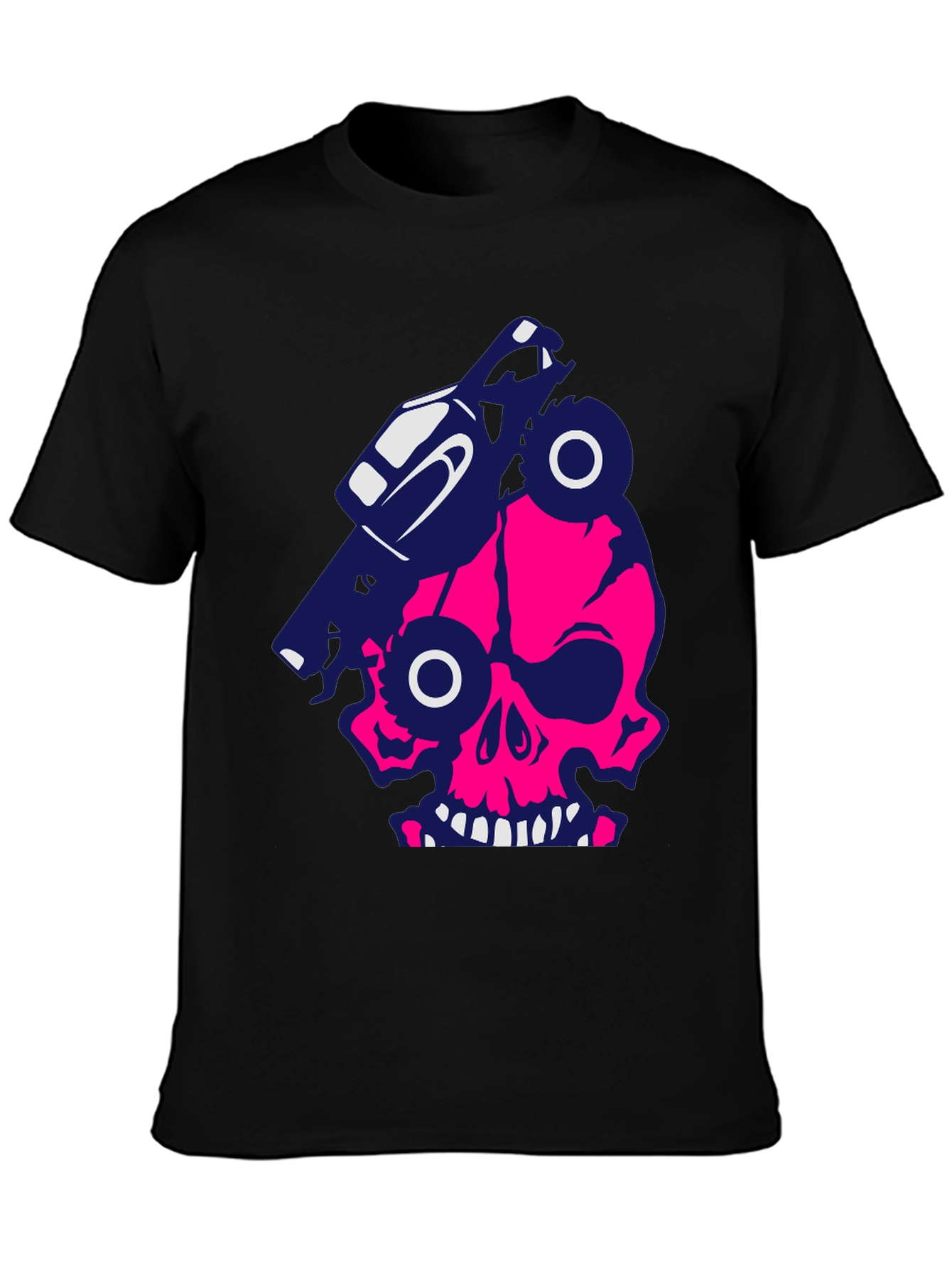 Skull Monster Truck Graphic Tee - Bold Style