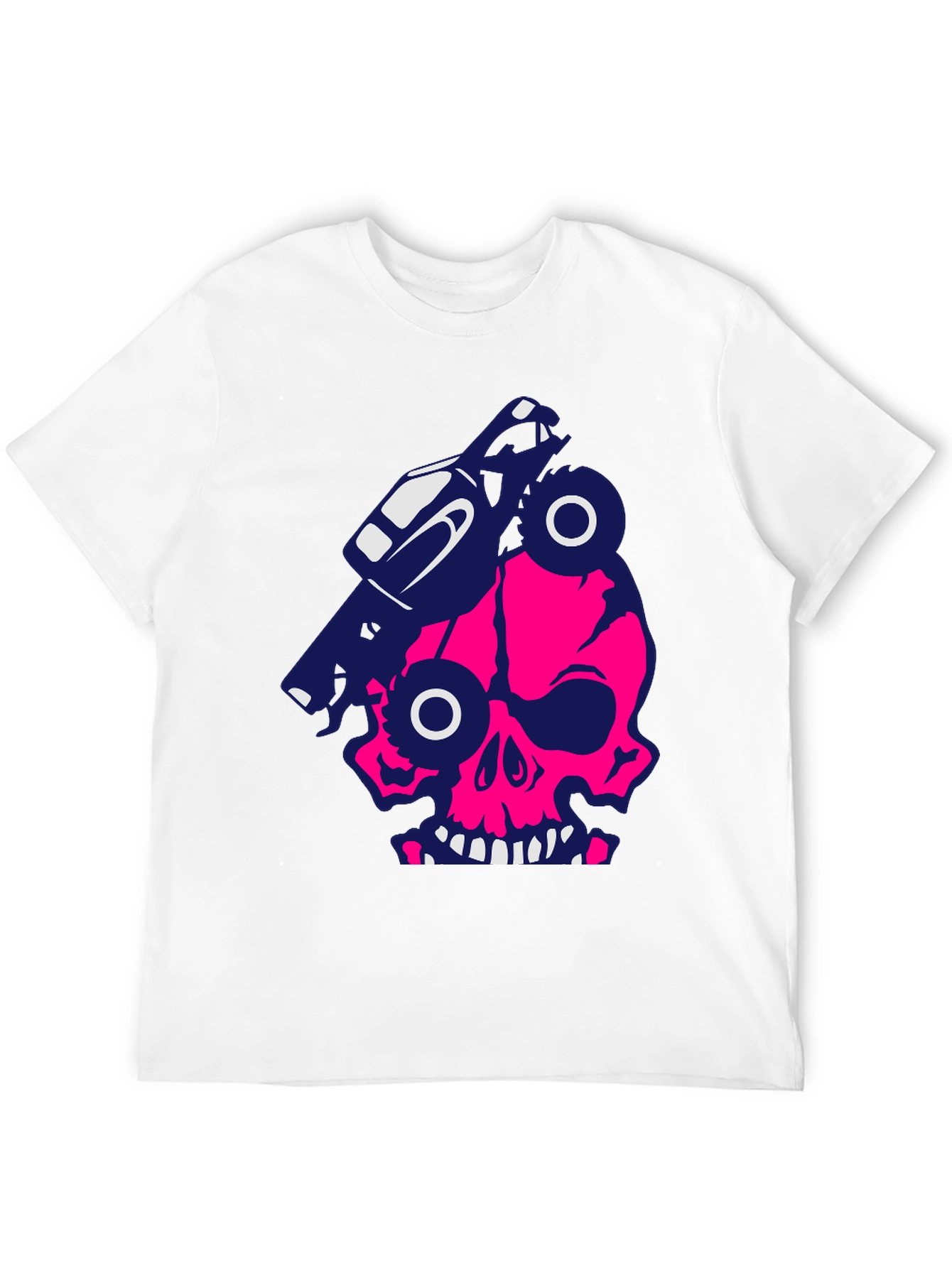 Skull Monster Truck Graphic Tee - Bold Style
