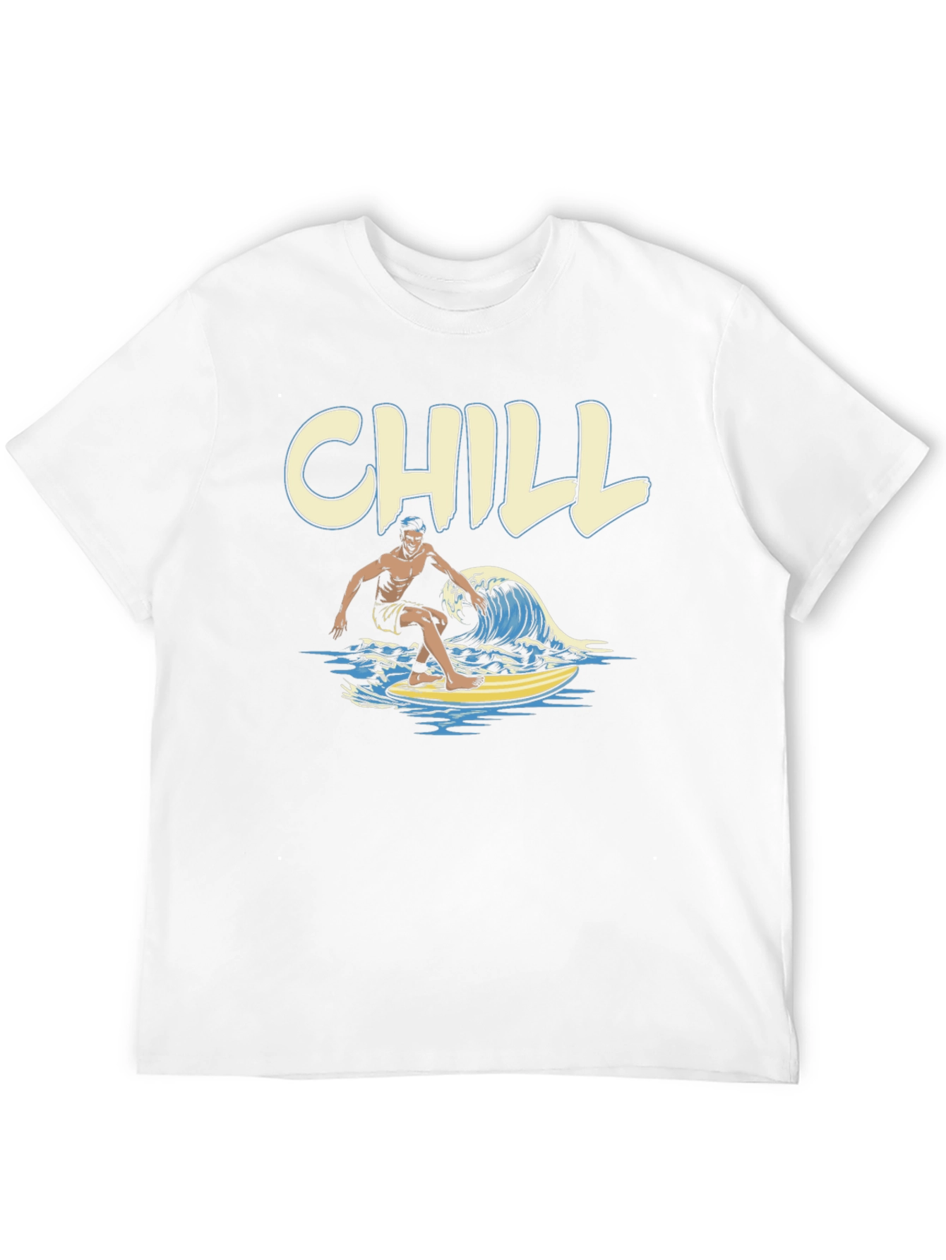 Chill Surfer Graphic T-Shirt - Black Cotton Tee