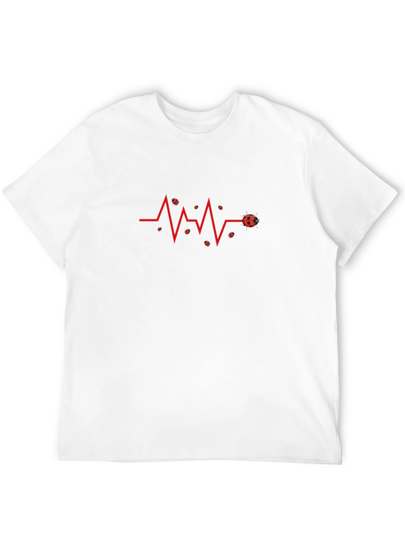 Ladybug Heartbeat Graphic Tee - Black