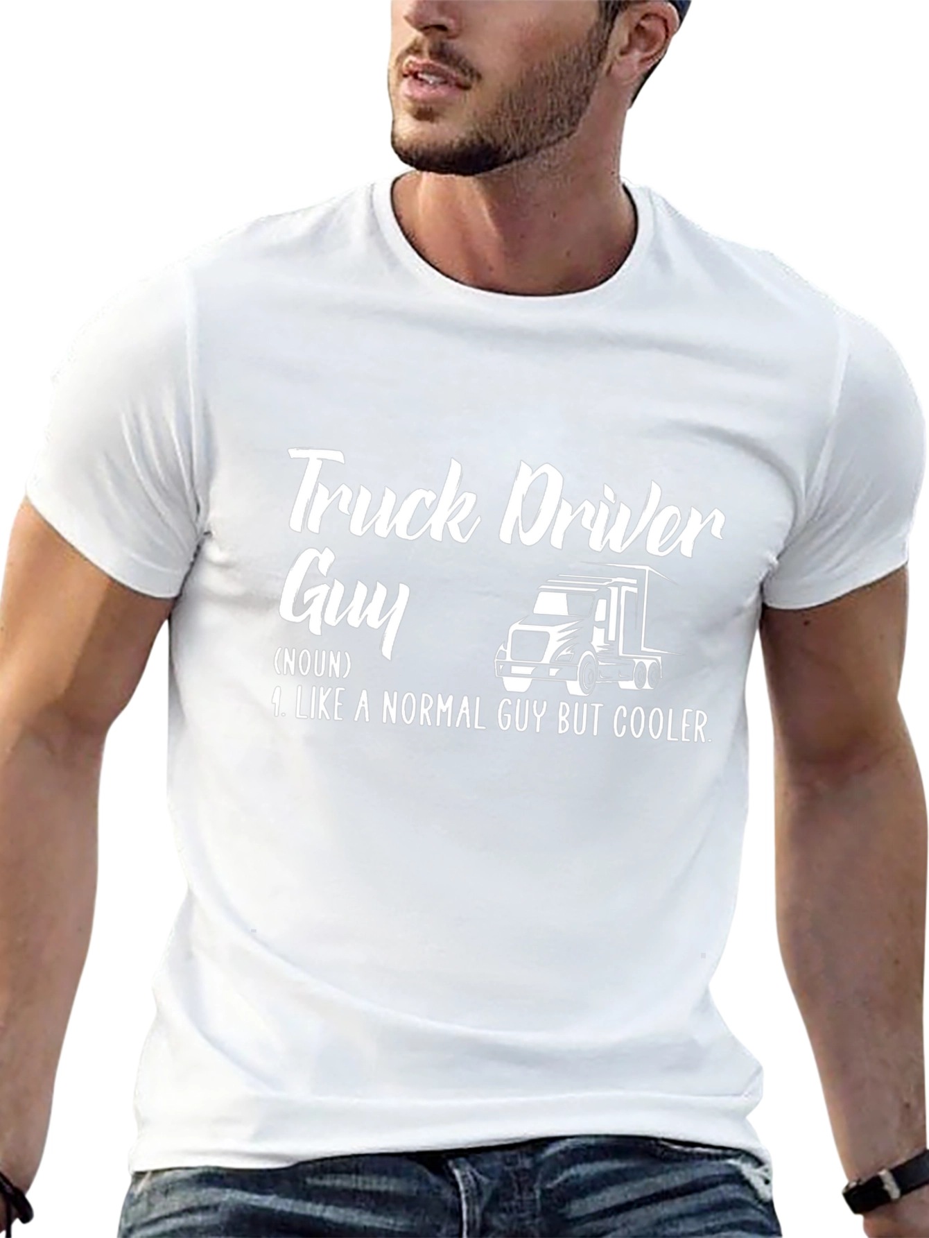 Truck Driver Guy Graphic Tee - Cool & Comfy