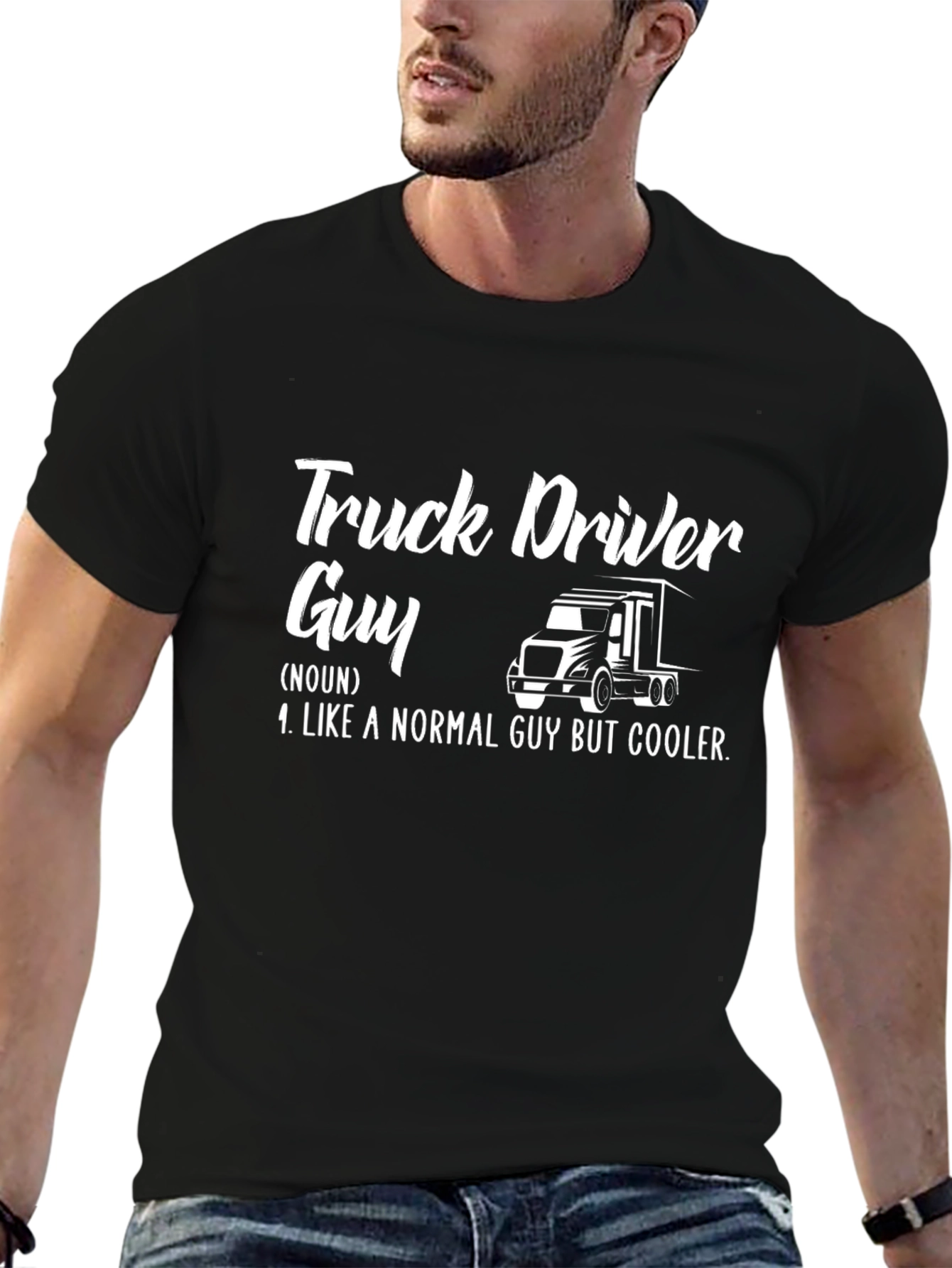 Truck Driver Guy Graphic Tee - Cool & Comfy