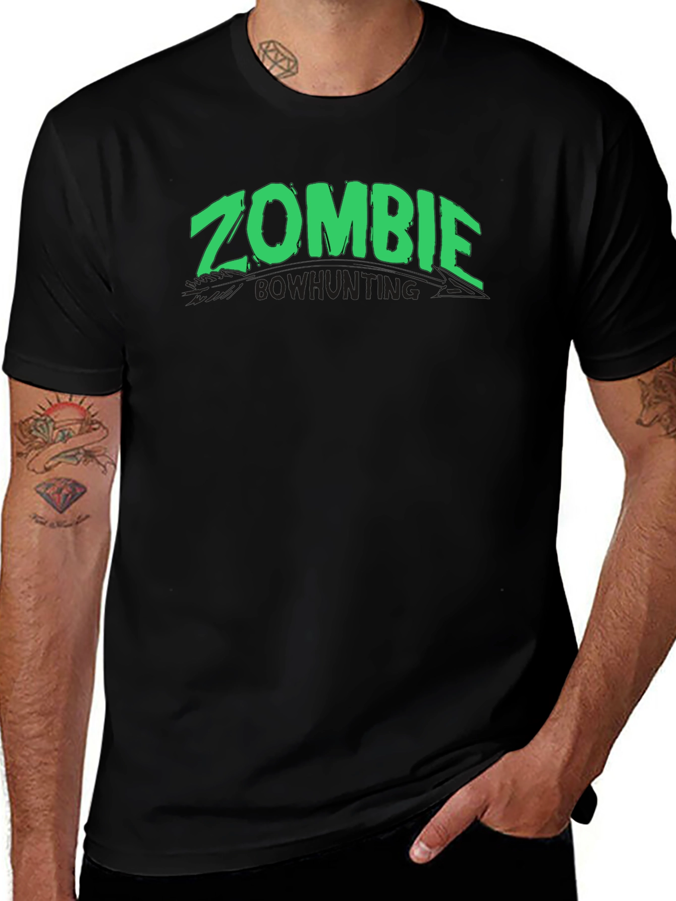 Zombie Bowhunting Black T-Shirt