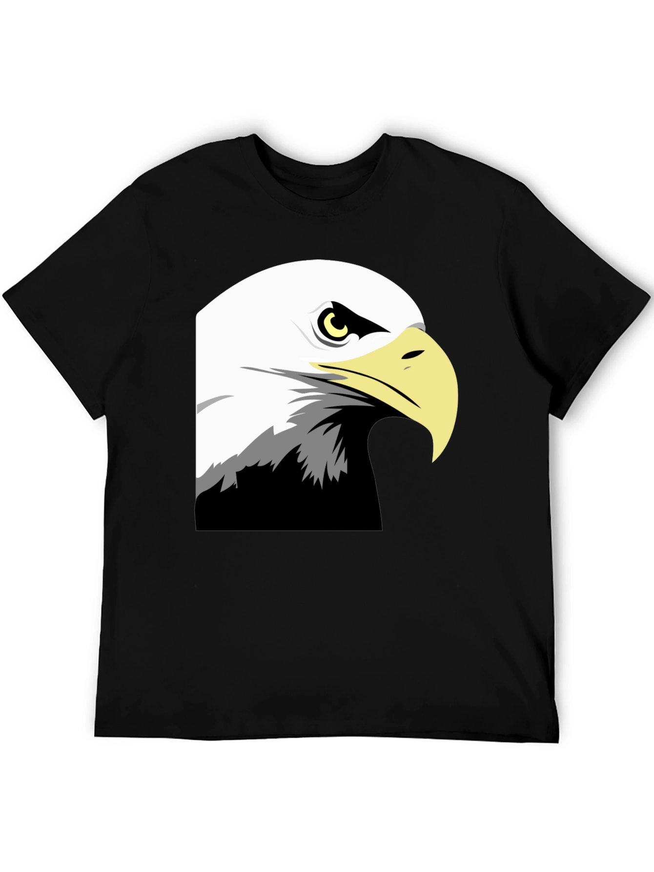 Bold Eagle Graphic Tee - Black Cotton Blend