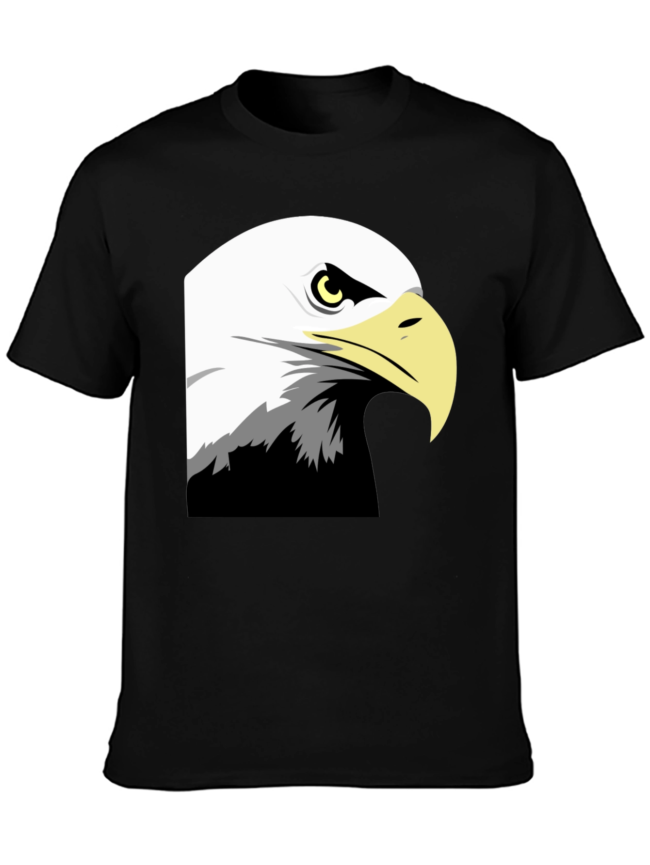 Bold Eagle Graphic Tee - Black Cotton Blend