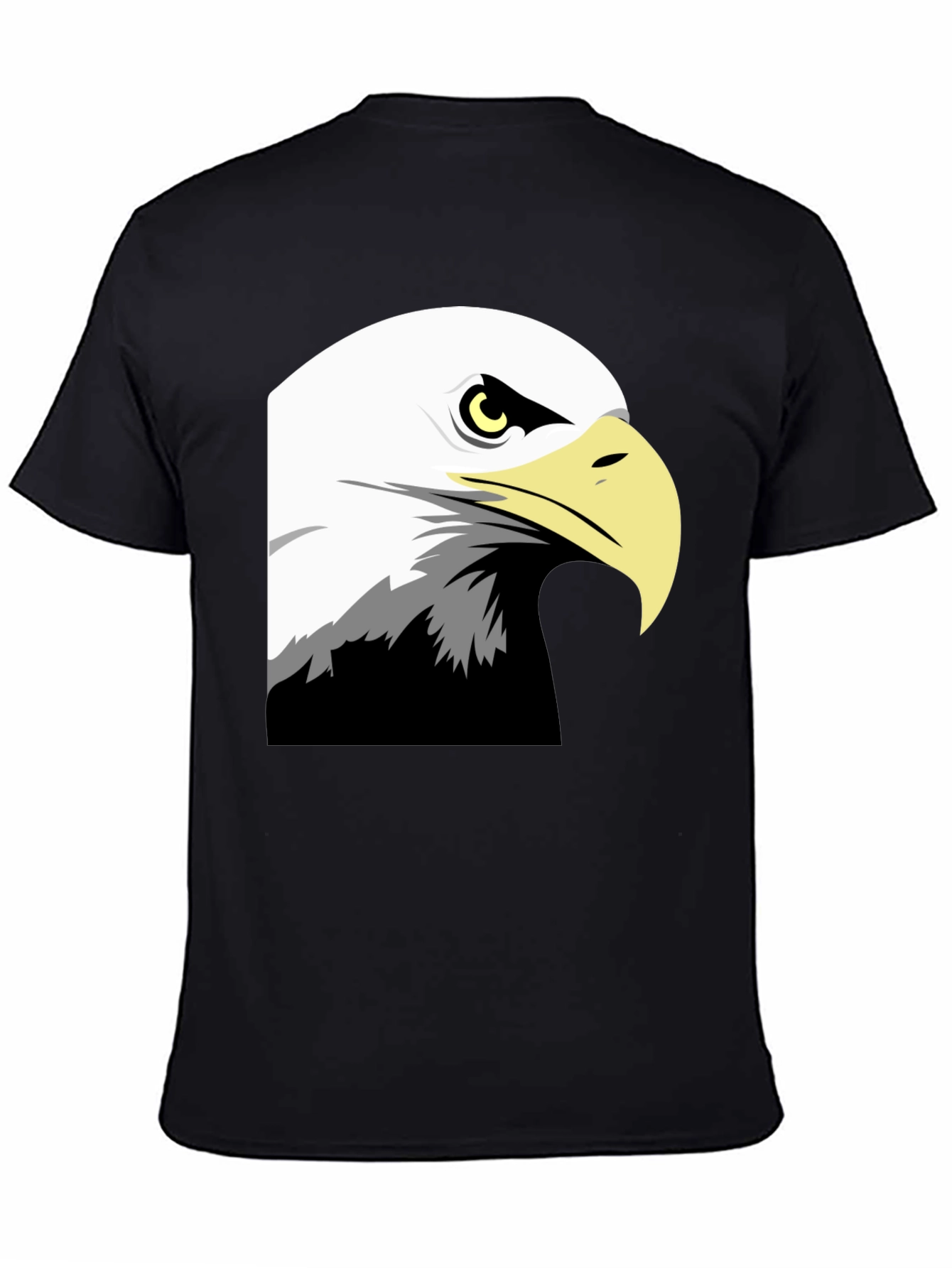 Bold Eagle Graphic Tee - Black Cotton Blend