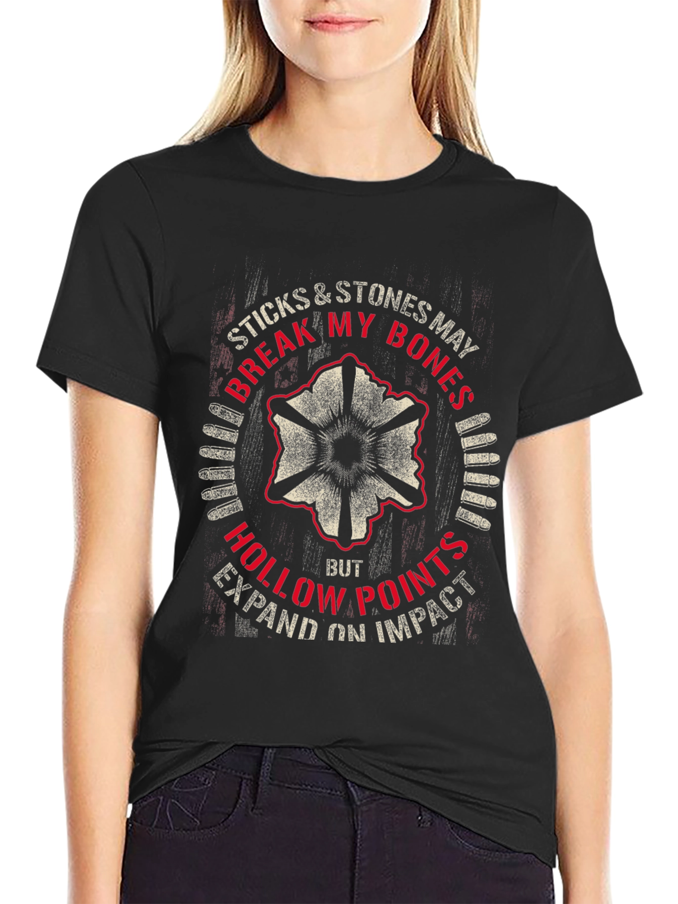 Sticks & Stones Hollow Points Graphic T-Shirt