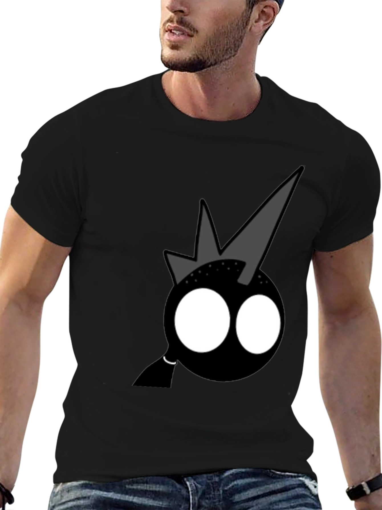 Funky Graphic Tee - Black Shirt with Cartoon Design