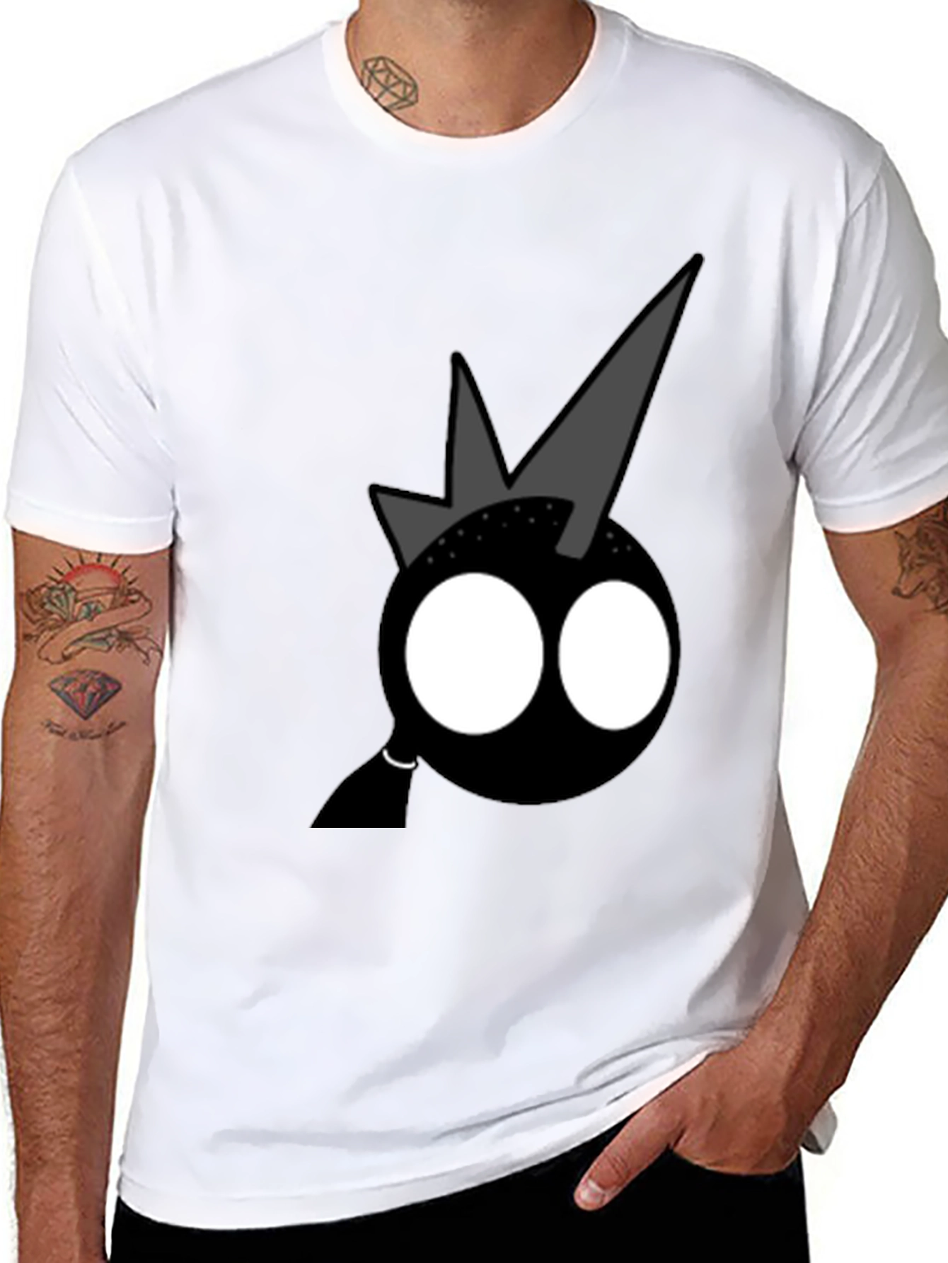 Funky Graphic Tee - Black Shirt with Cartoon Design
