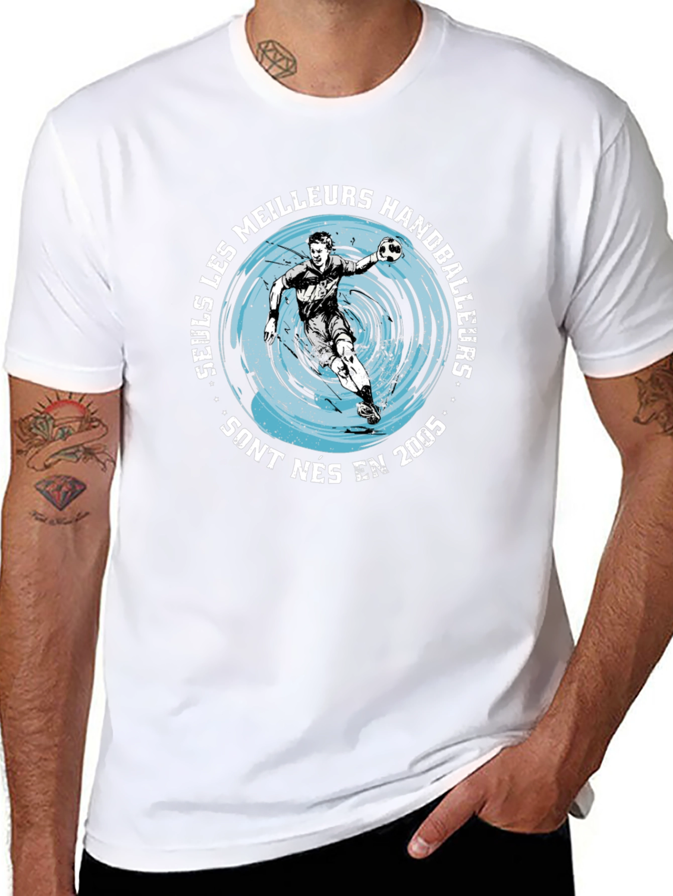 Handball Player Graphic T-Shirt - Born in 2005