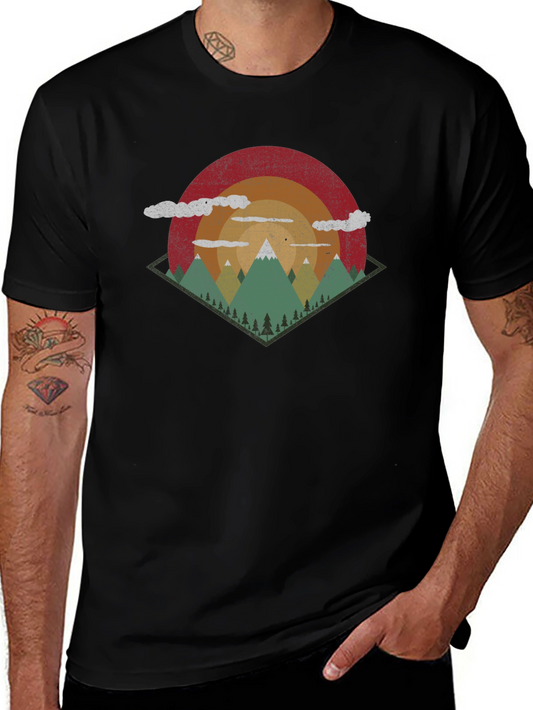 Retro Mountain T-Shirt - Adventure Awaits