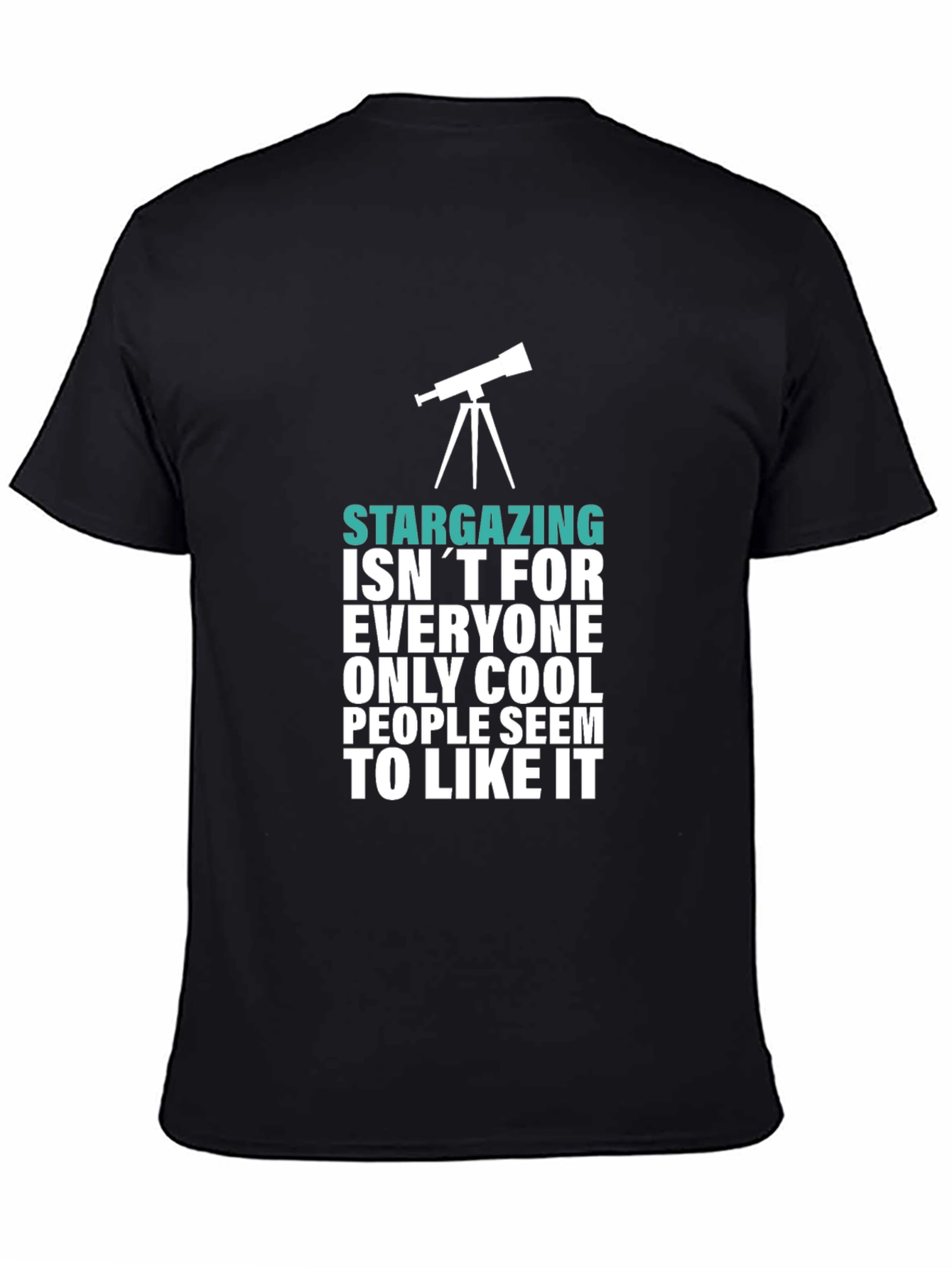 Stargazing Cool People Graphic Tee - Black