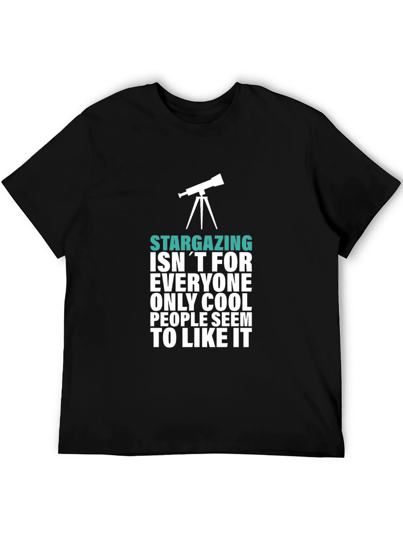 Stargazing Cool People Graphic Tee - Black